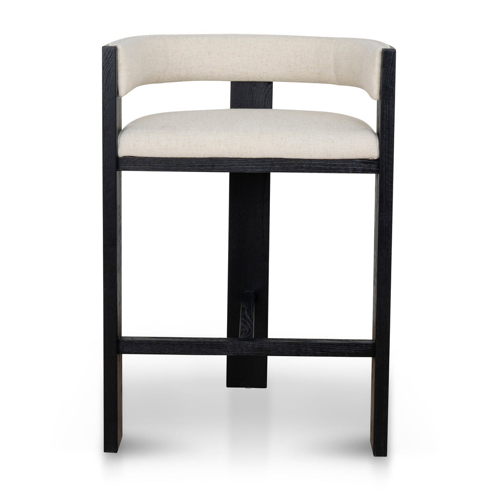 Black ELM Barstool - Dawn Beige