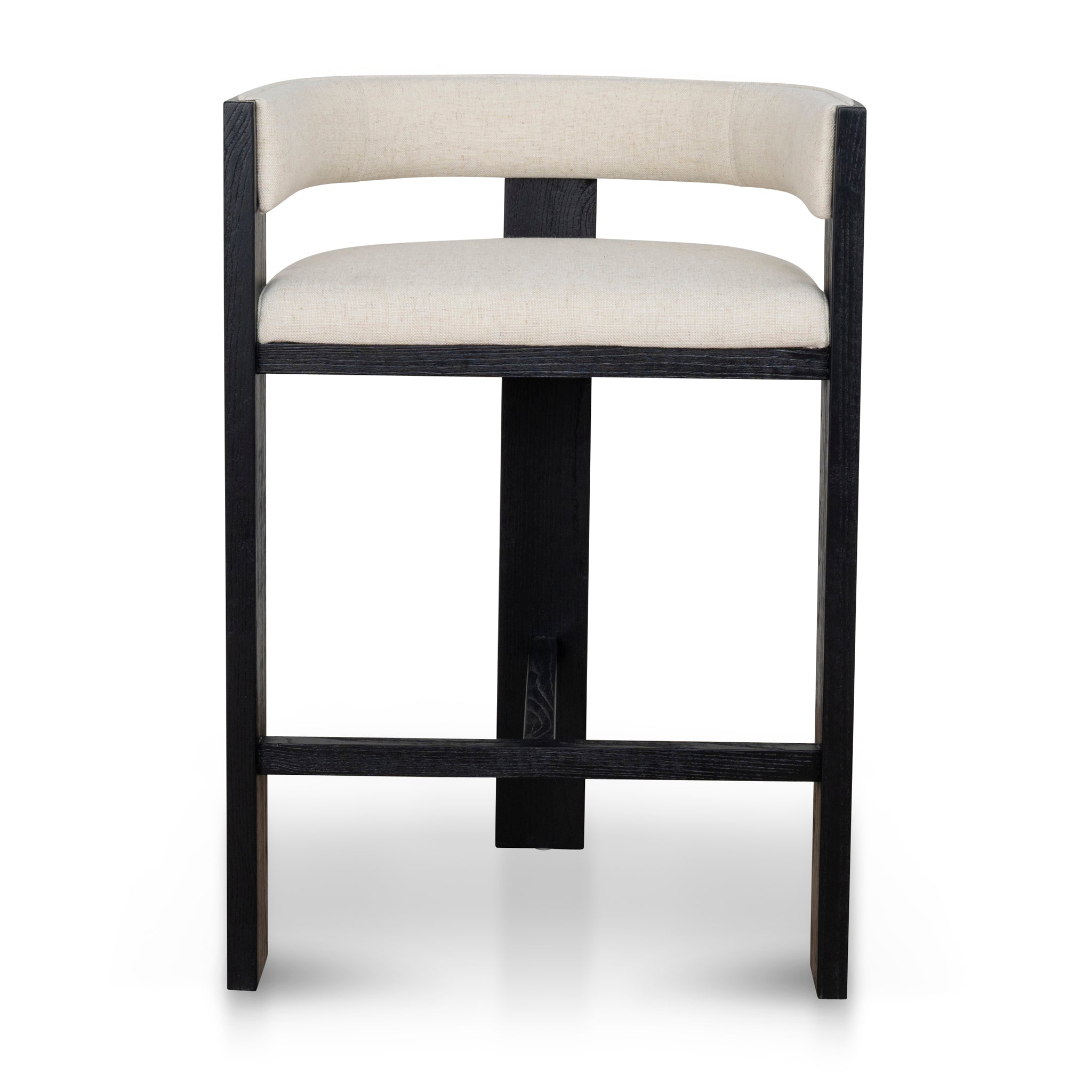 Black ELM Barstool - Dawn Beige