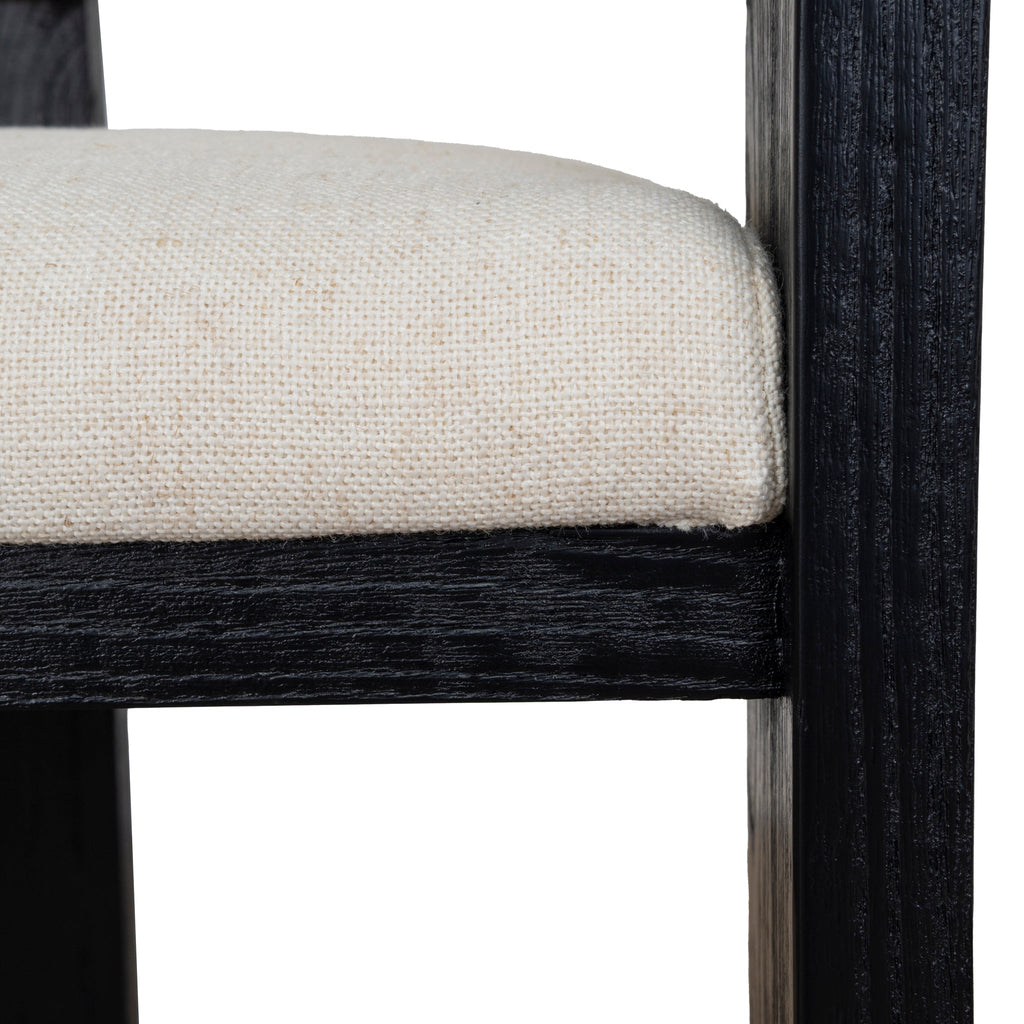 Black ELM Barstool - Dawn Beige