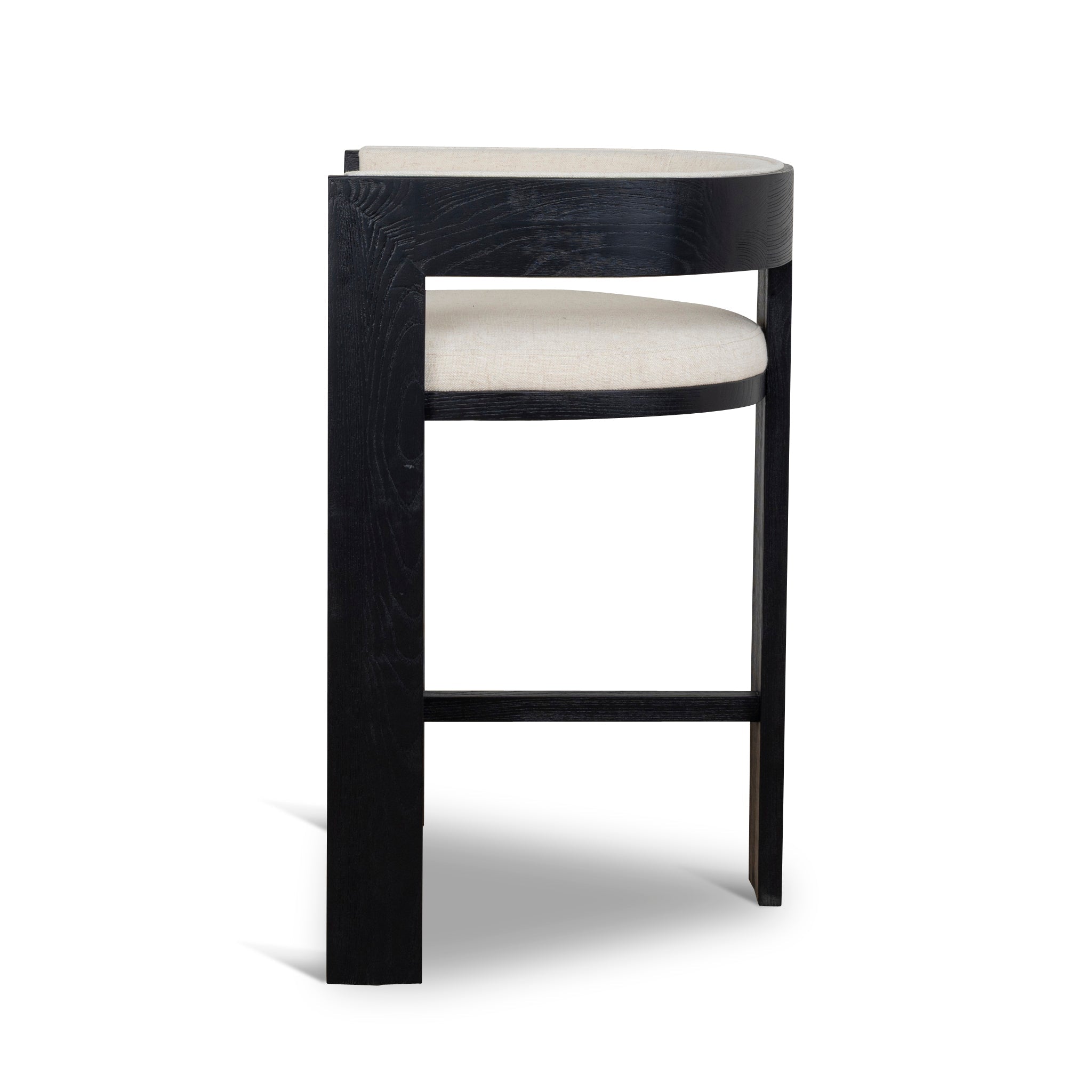 Black ELM Barstool - Dawn Beige