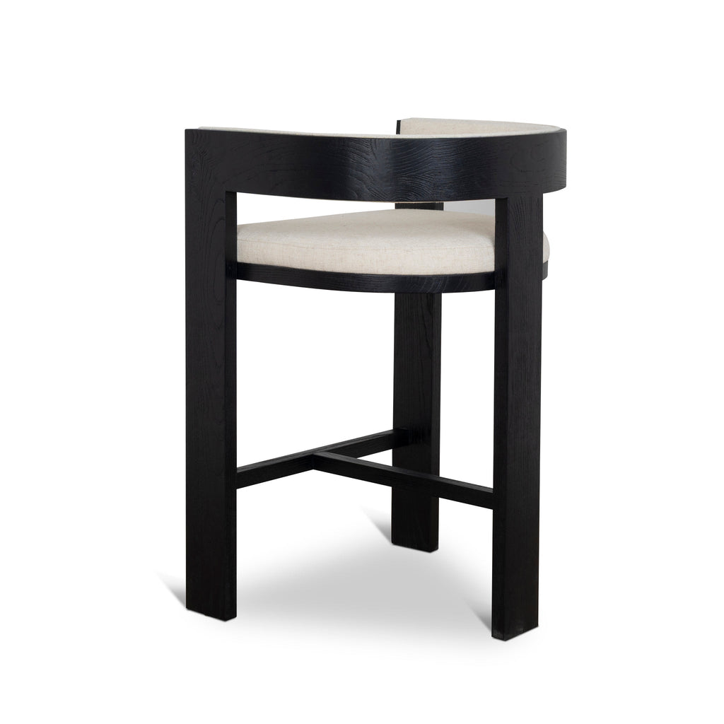 Black ELM Barstool - Dawn Beige