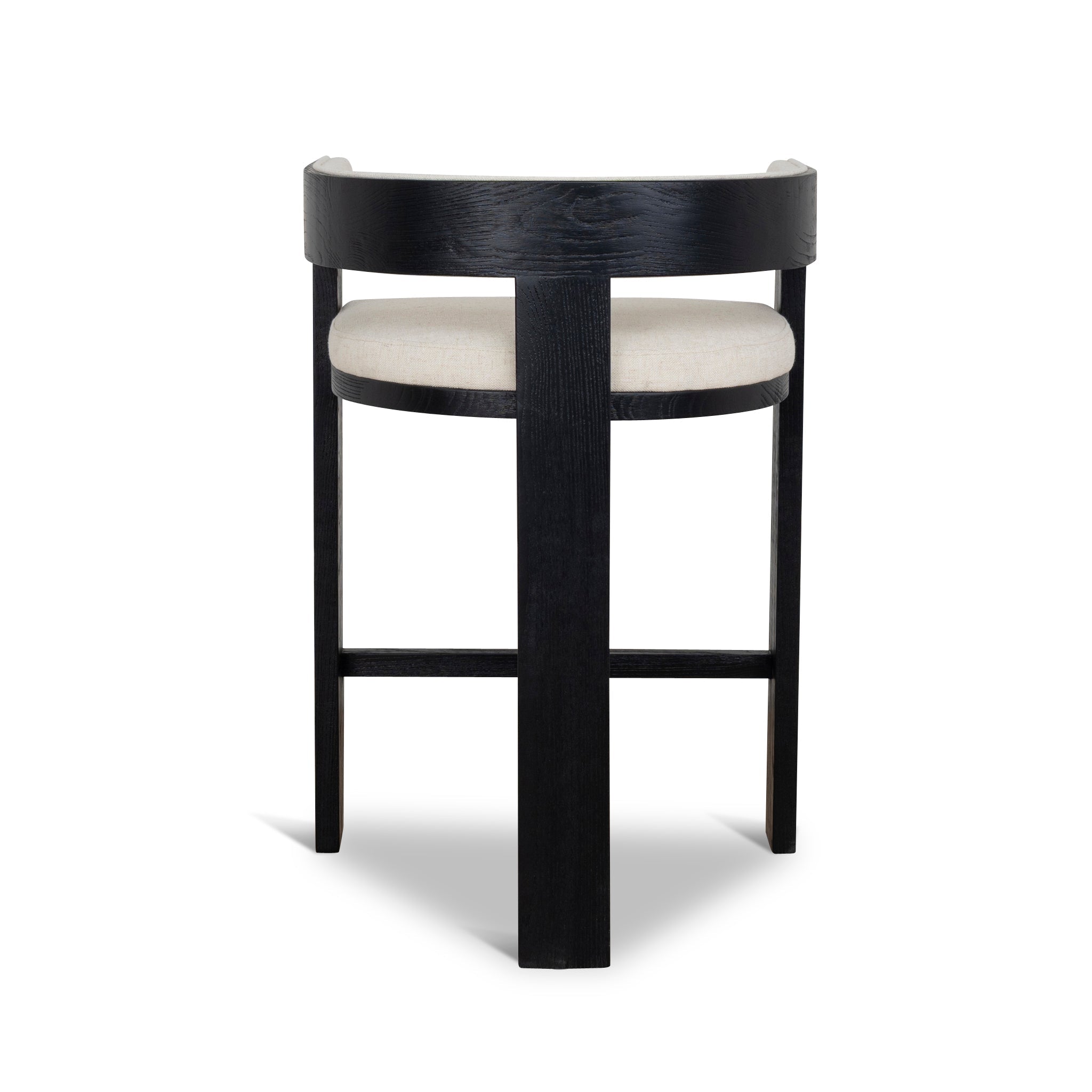 Black ELM Barstool - Dawn Beige