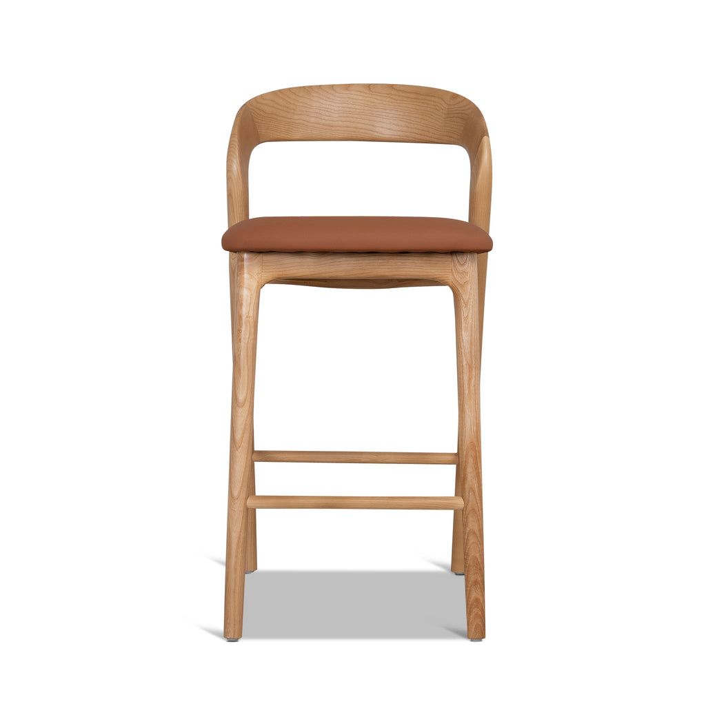 65cm Natural Amalfi Bar Stool - Naxos Tan