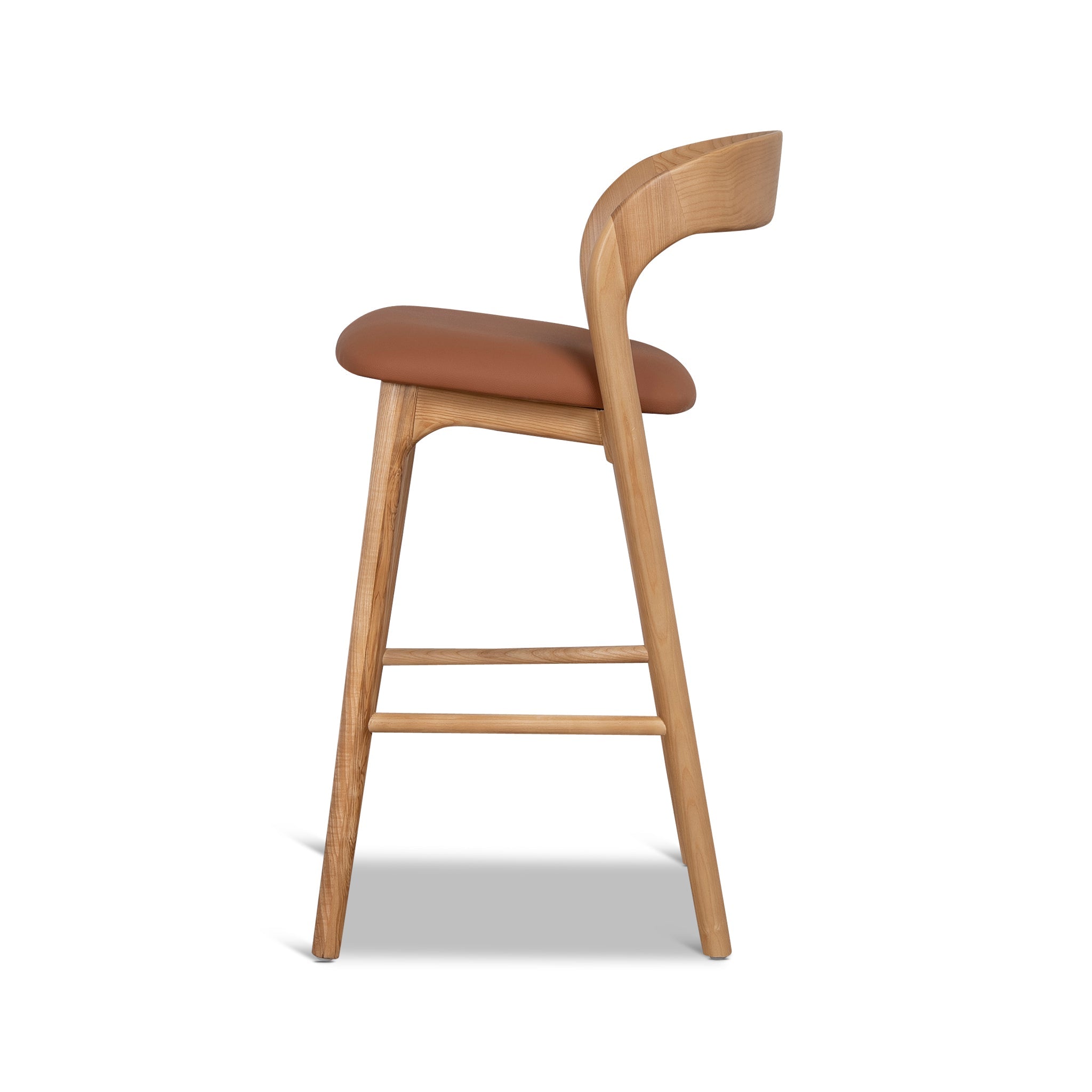 65cm Natural Amalfi Bar Stool - Naxos Tan