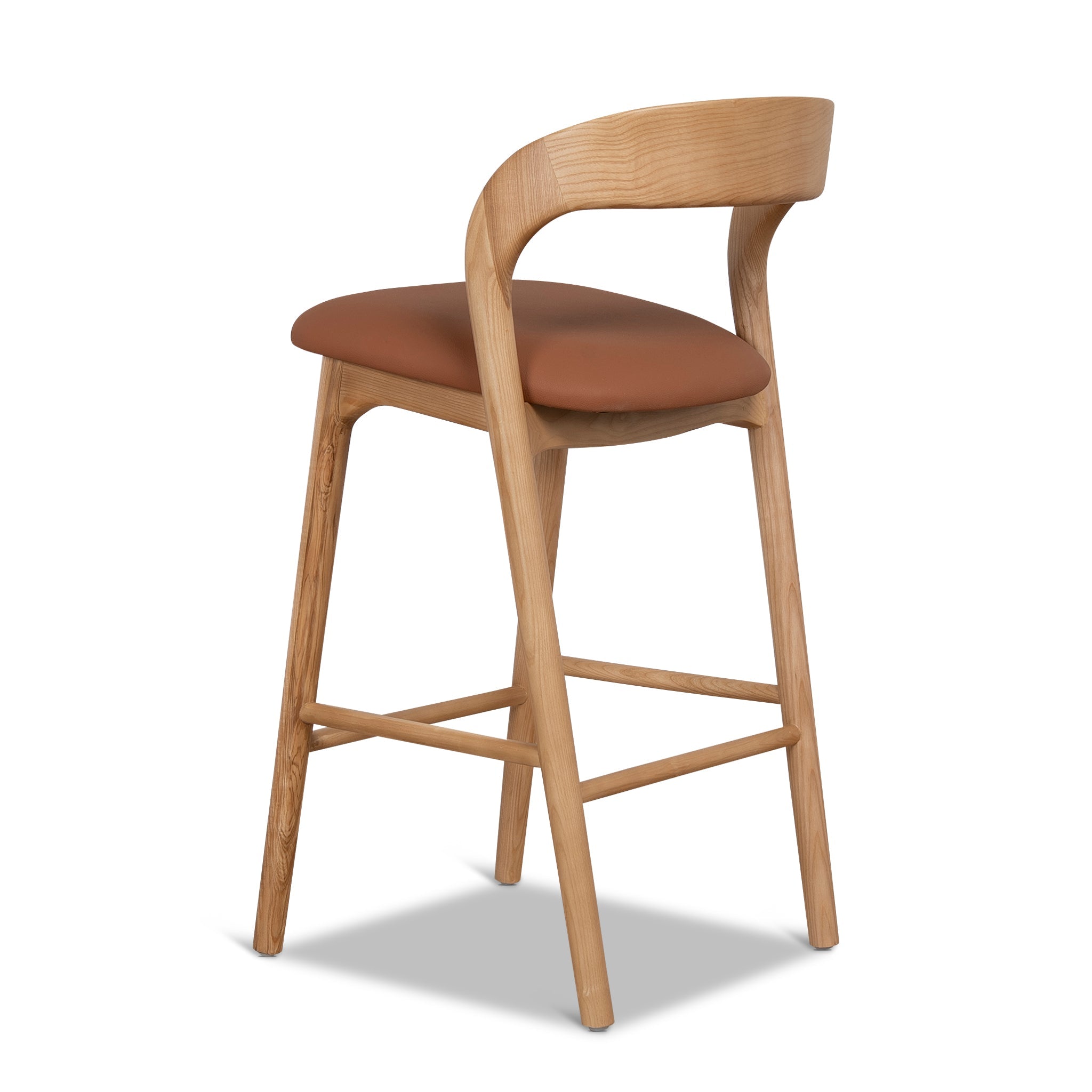 65cm Natural Amalfi Bar Stool - Naxos Tan