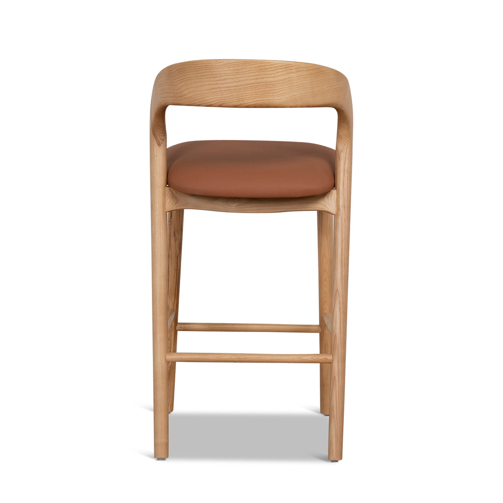 65cm Natural Amalfi Bar Stool - Naxos Tan