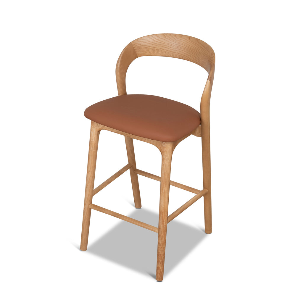 65cm Natural Amalfi Bar Stool - Naxos Tan