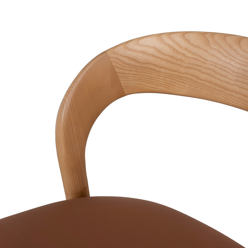 65cm Natural Amalfi Bar Stool - Naxos Tan