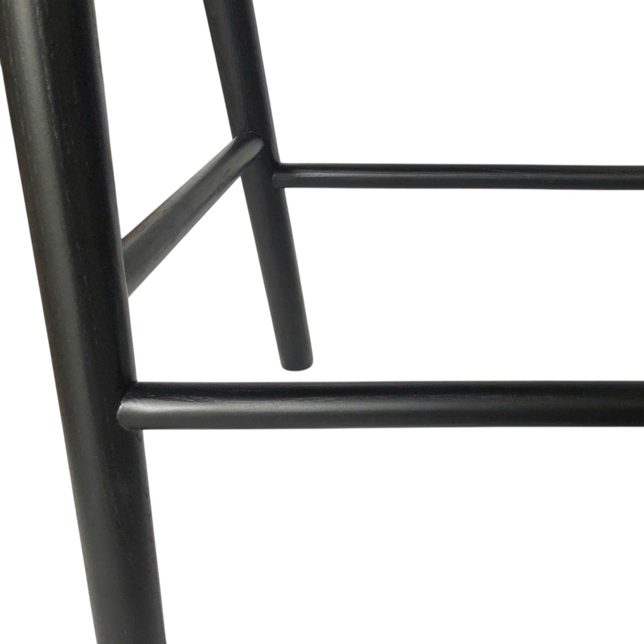 65cm Amalfi Bar Stool - Full Black