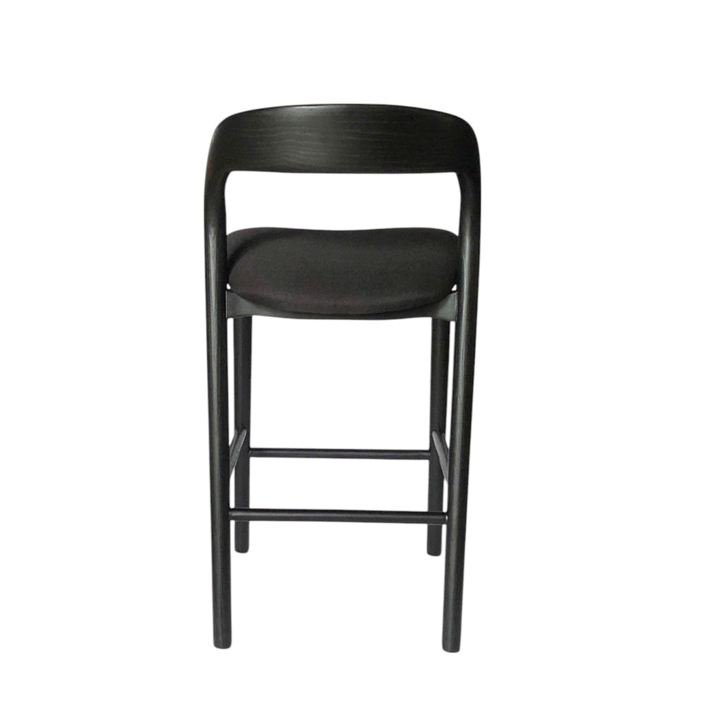 65cm Amalfi Bar Stool - Full Black