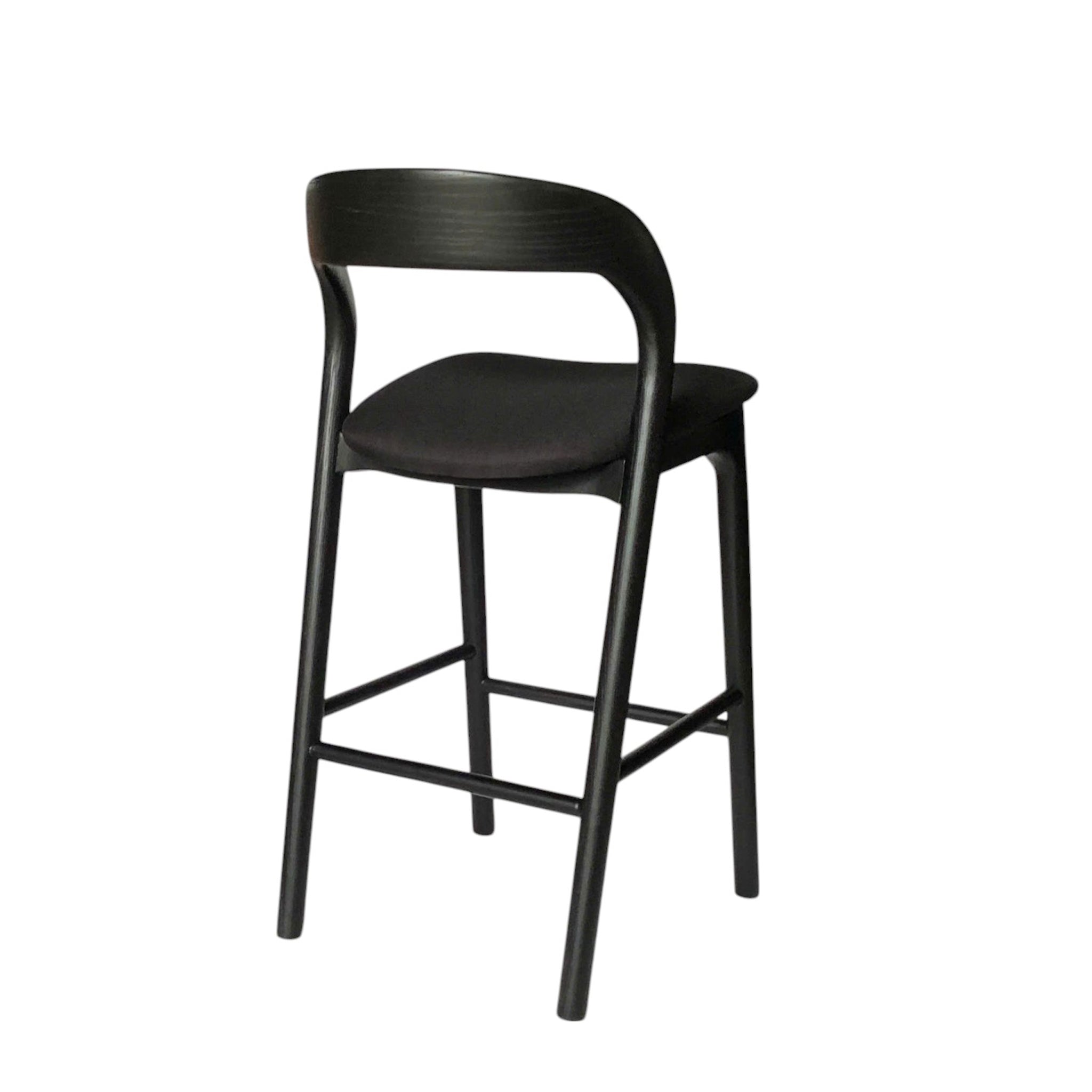 65cm Amalfi Bar Stool - Full Black