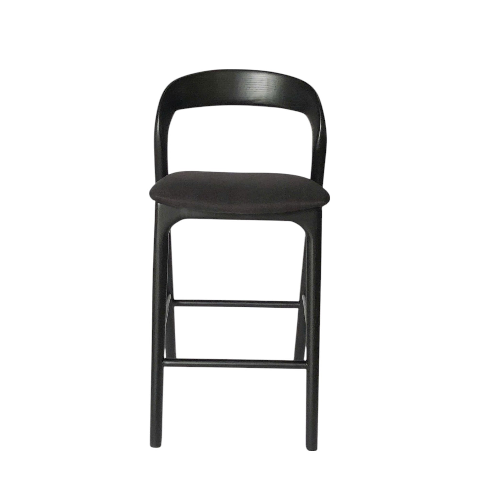 65cm Amalfi Bar Stool - Full Black