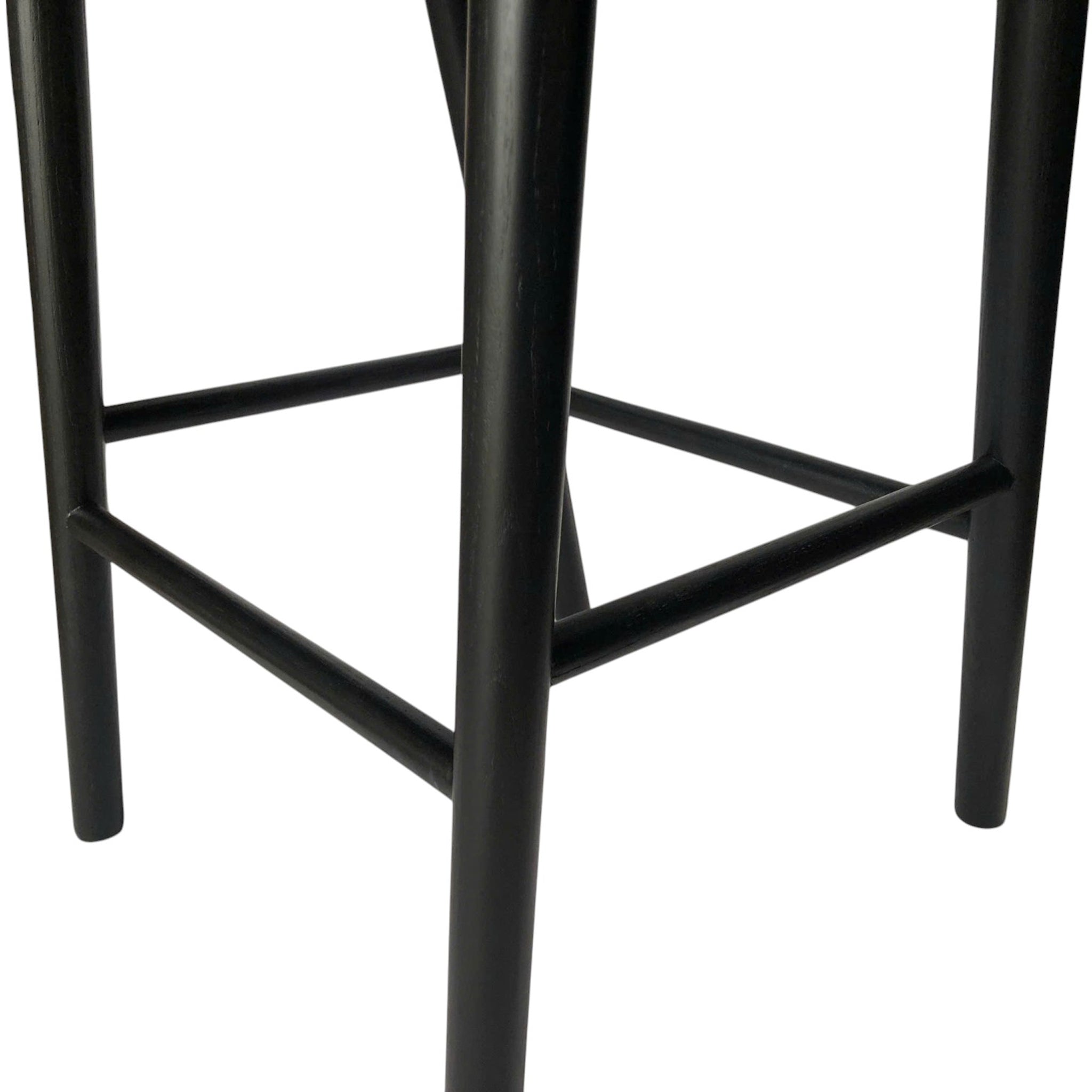 65cm Amalfi Bar Stool - Full Black