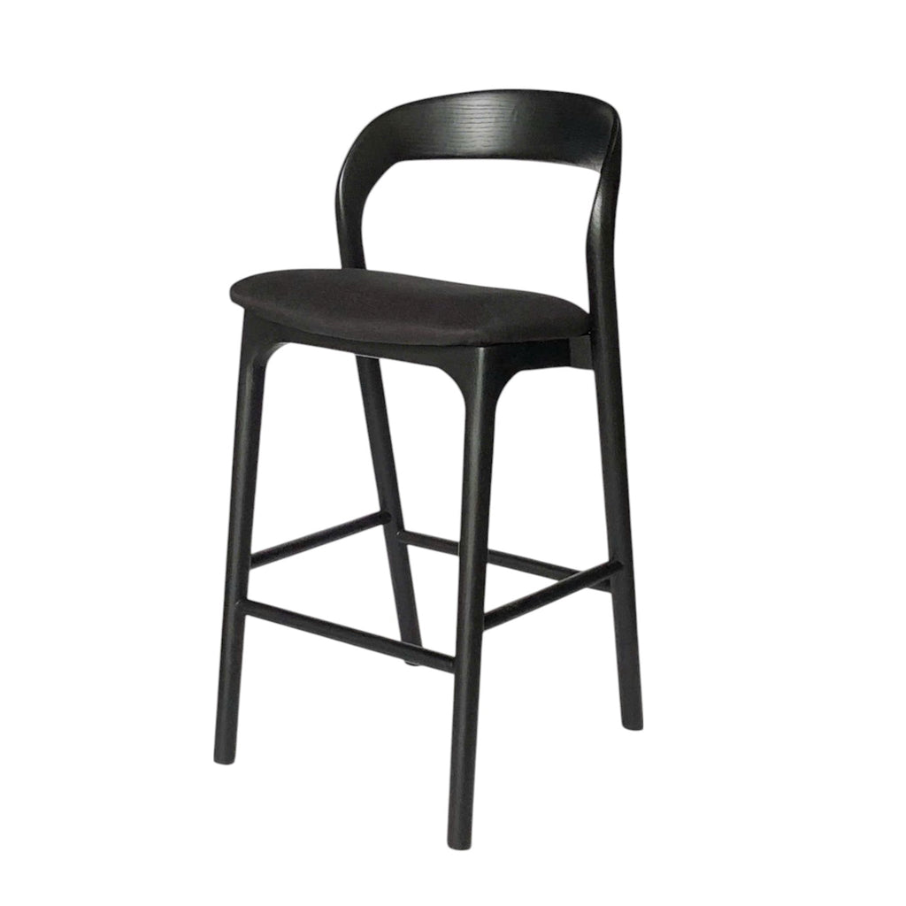 65cm Amalfi Bar Stool - Full Black