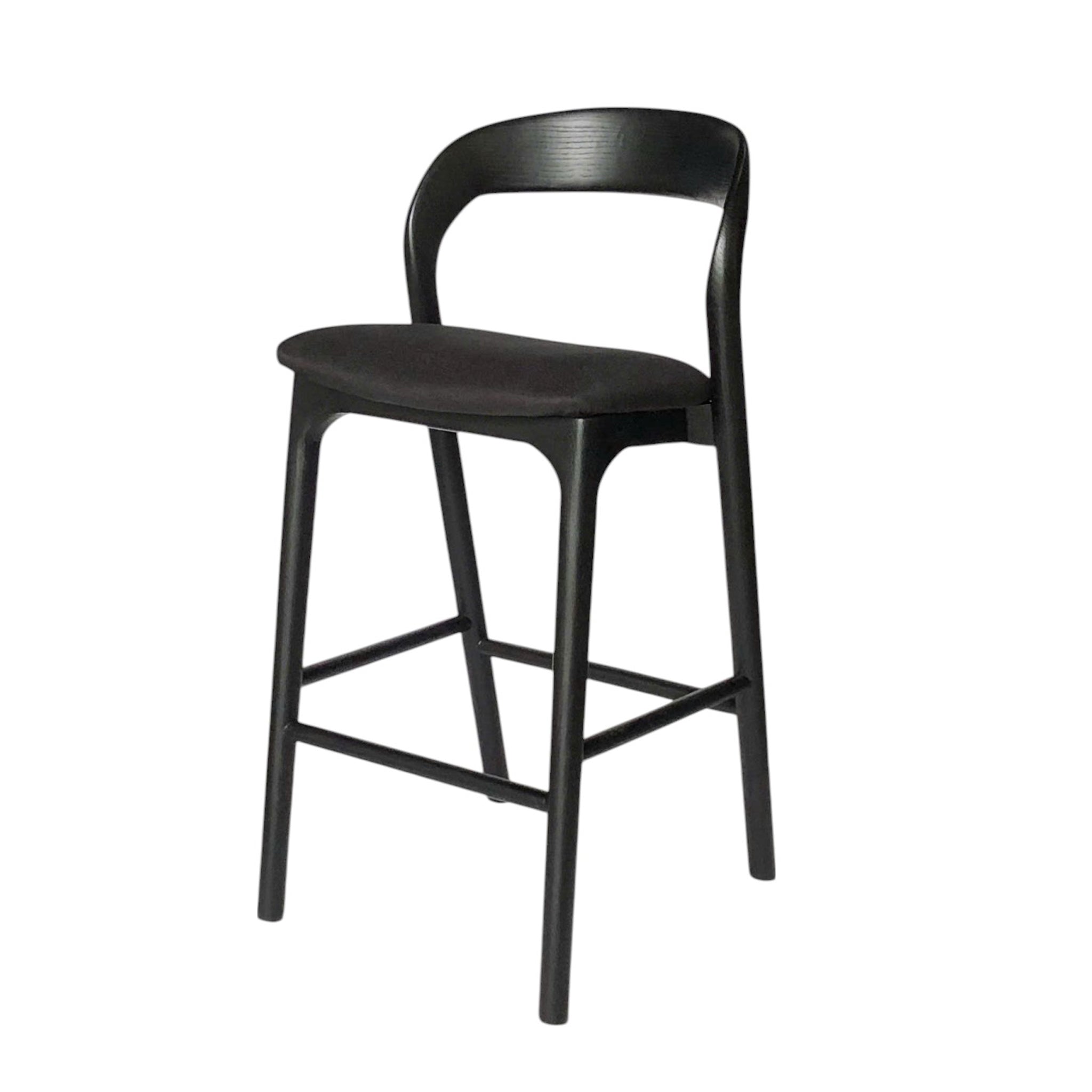 65cm Amalfi Bar Stool - Full Black
