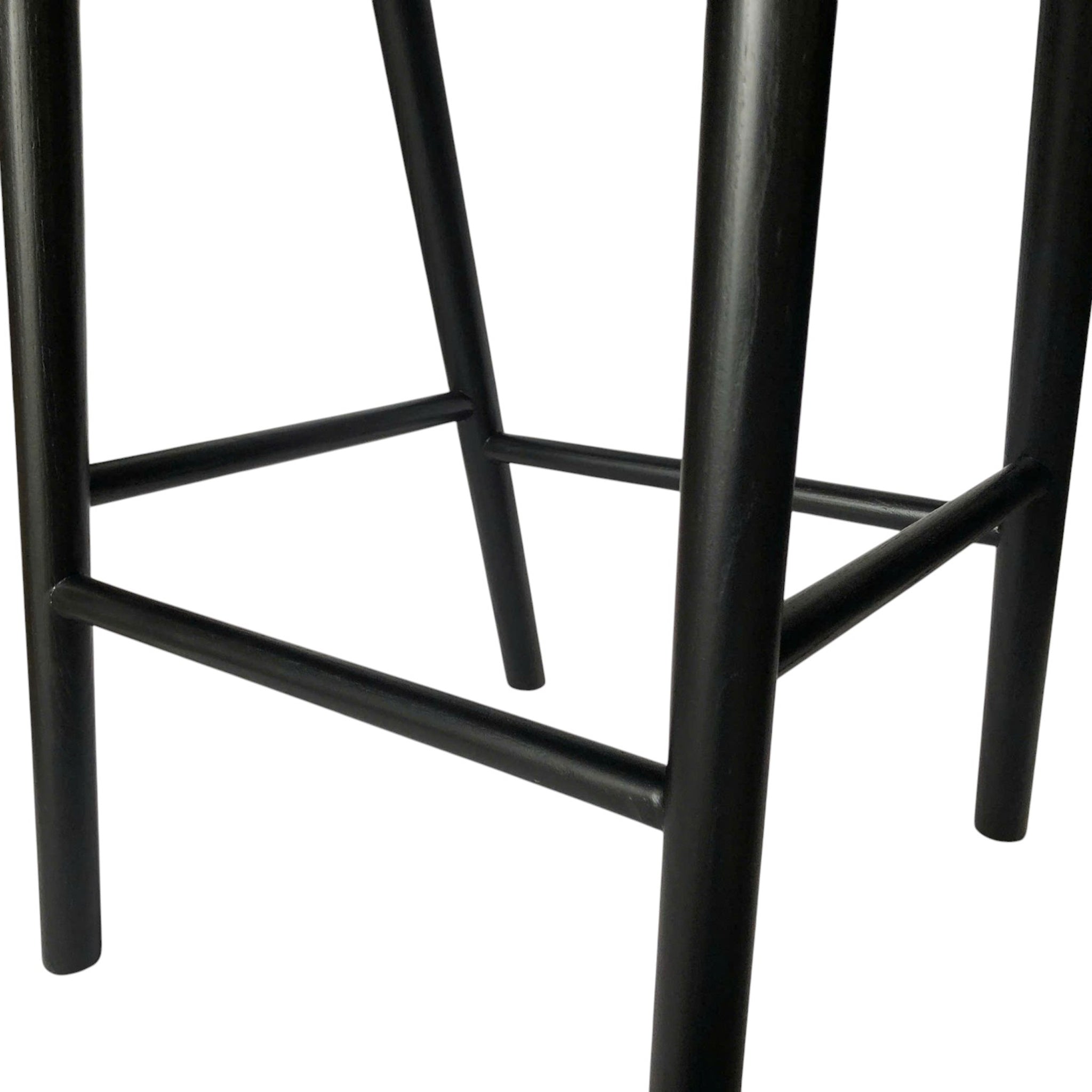 65cm Amalfi Bar Stool - Full Black