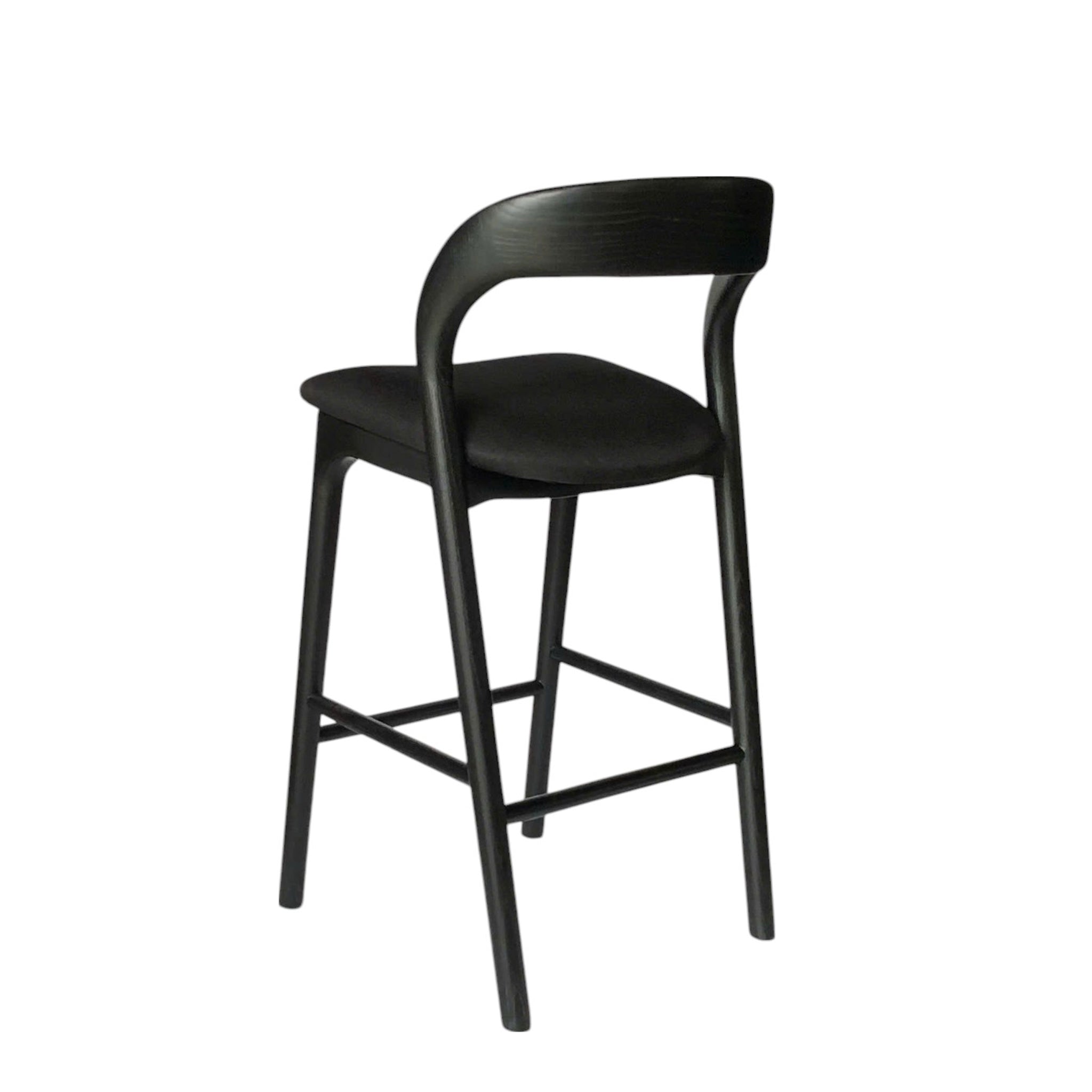 65cm Amalfi Bar Stool - Full Black