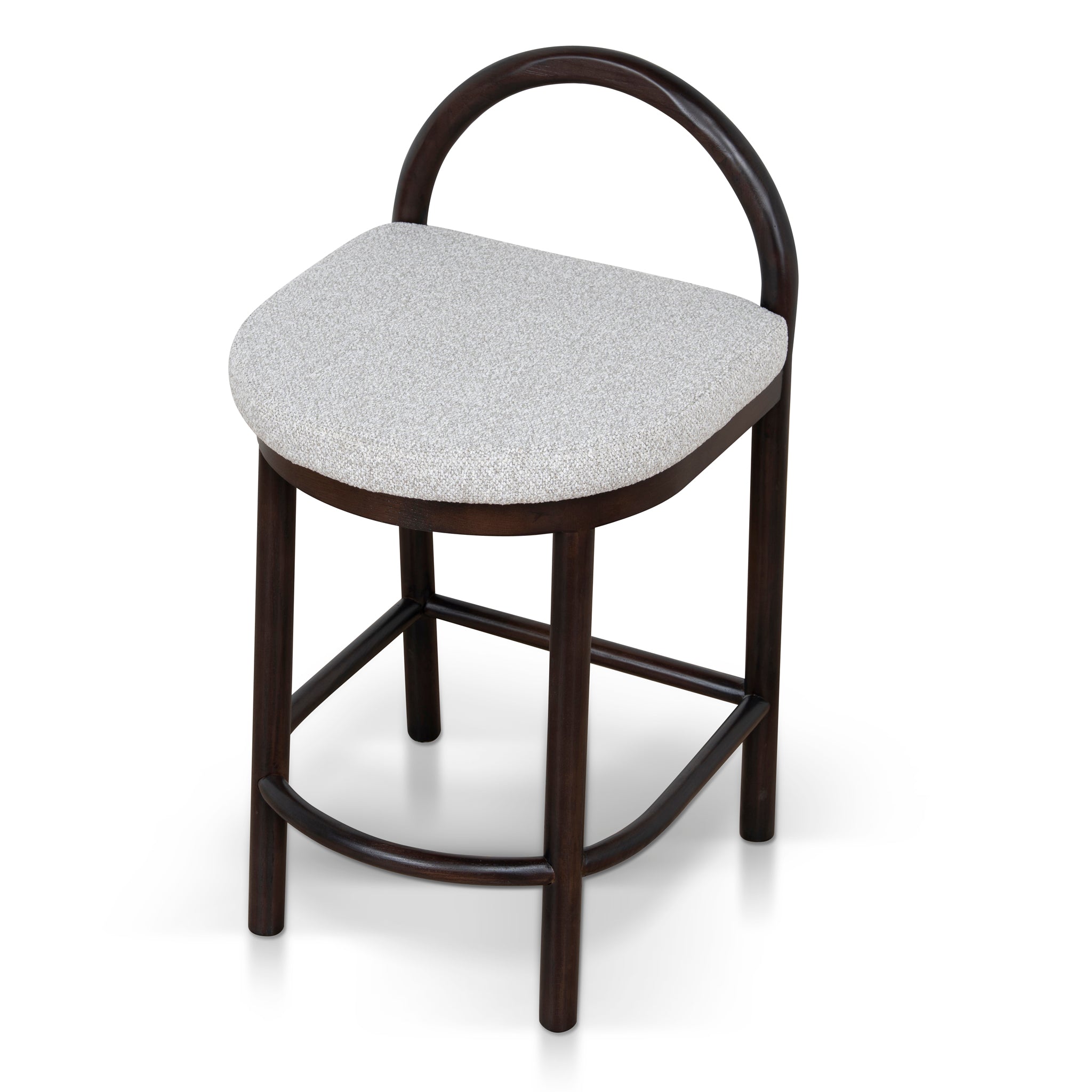 66cm Brown Amalfi Bar Stool - Clay Grey