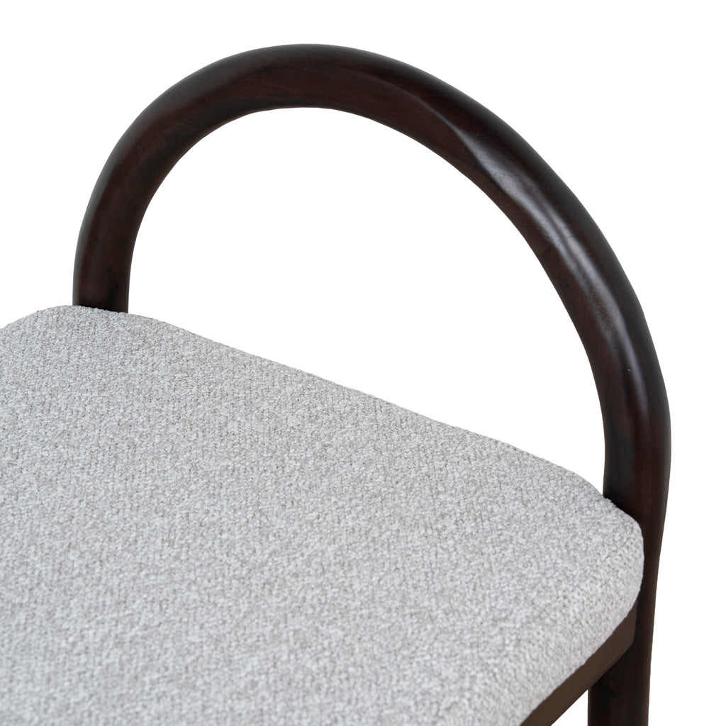 66cm Brown Amalfi Bar Stool - Clay Grey
