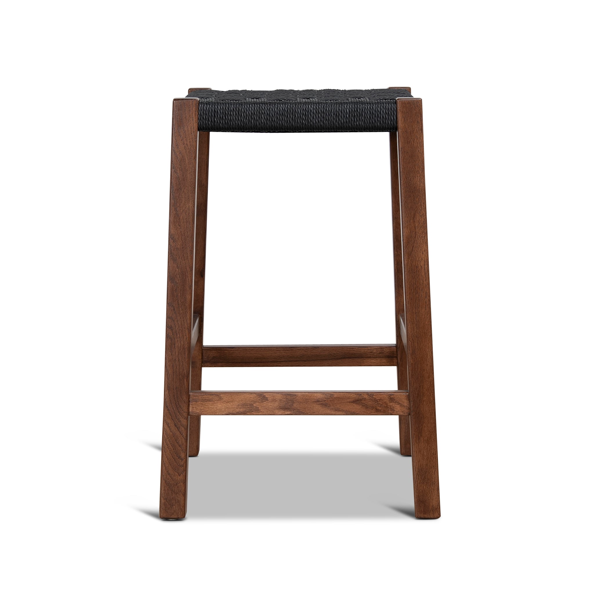 65cm Rattan Amalfi Bar Stool - Walnut