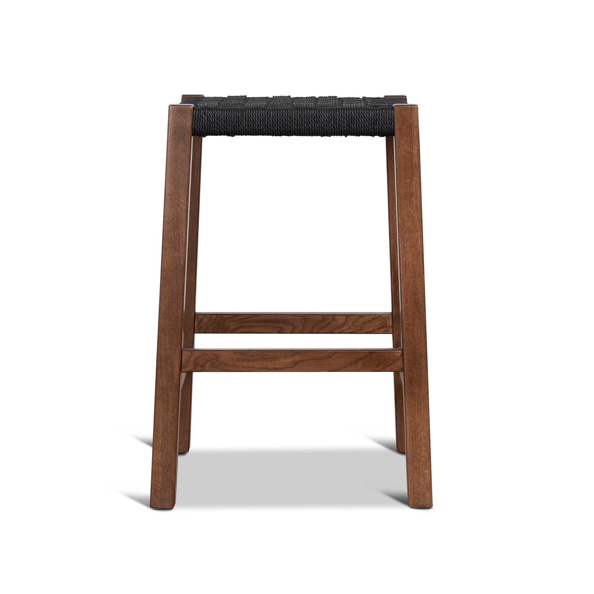65cm Rattan Amalfi Bar Stool - Walnut