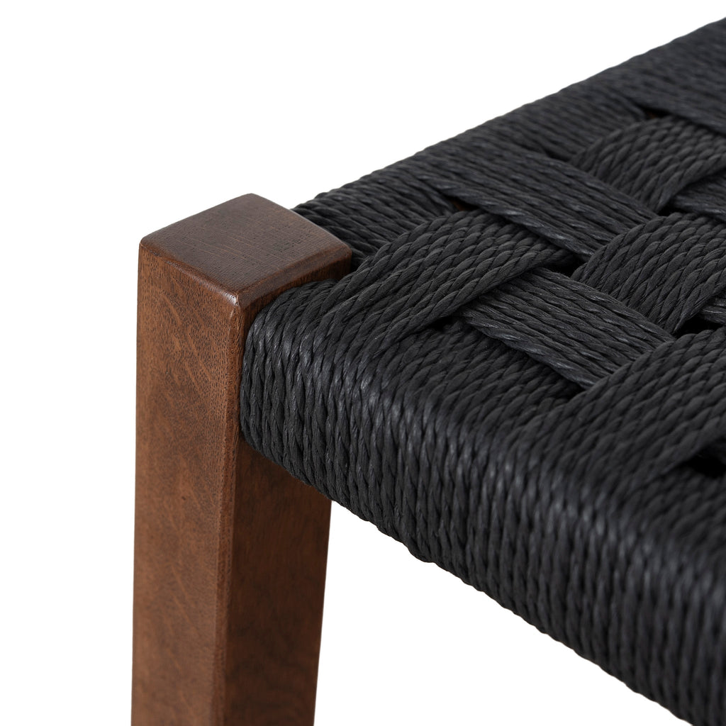 65cm Rattan Amalfi Bar Stool - Walnut