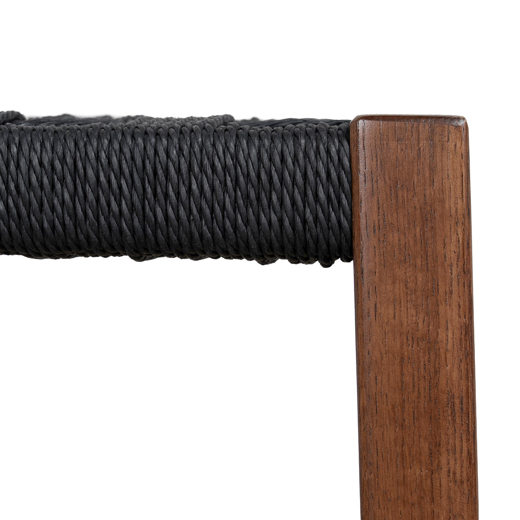 65cm Rattan Amalfi Bar Stool - Walnut
