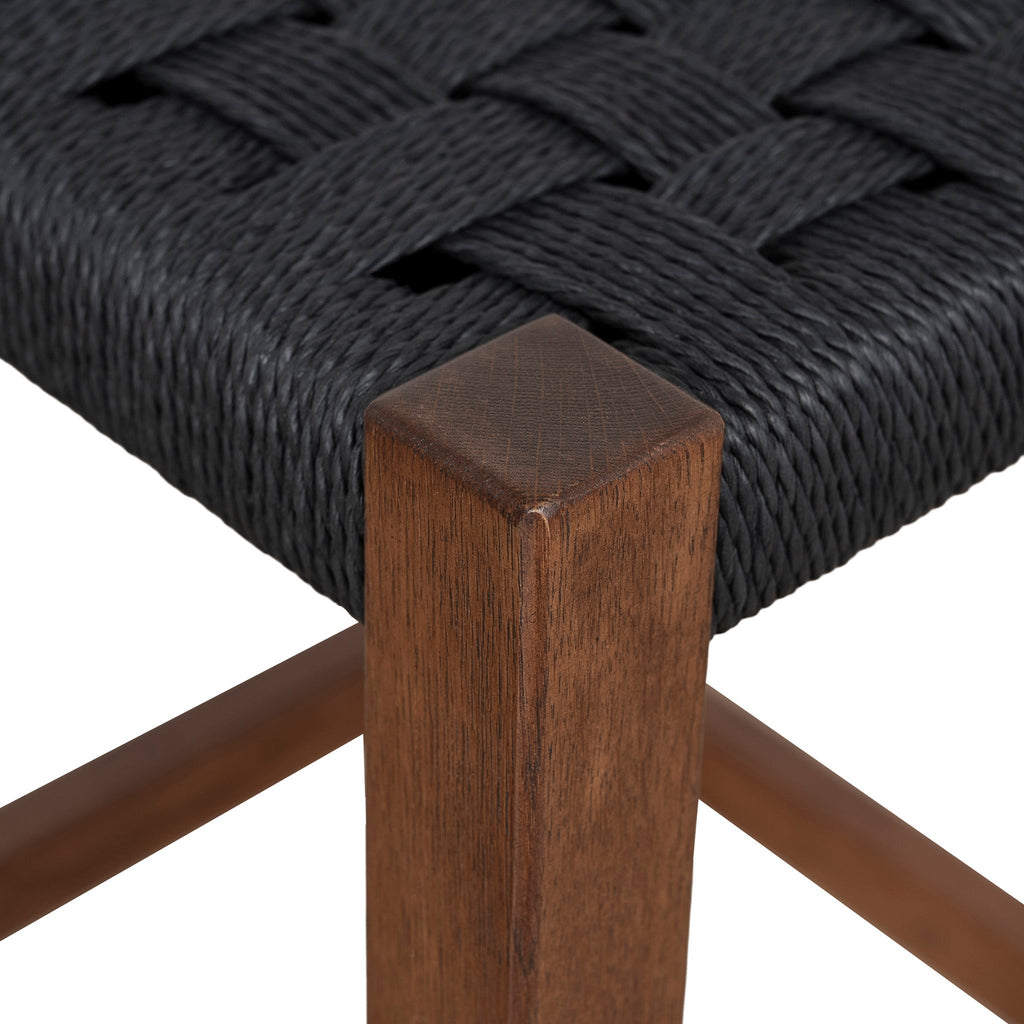 65cm Rattan Amalfi Bar Stool - Walnut