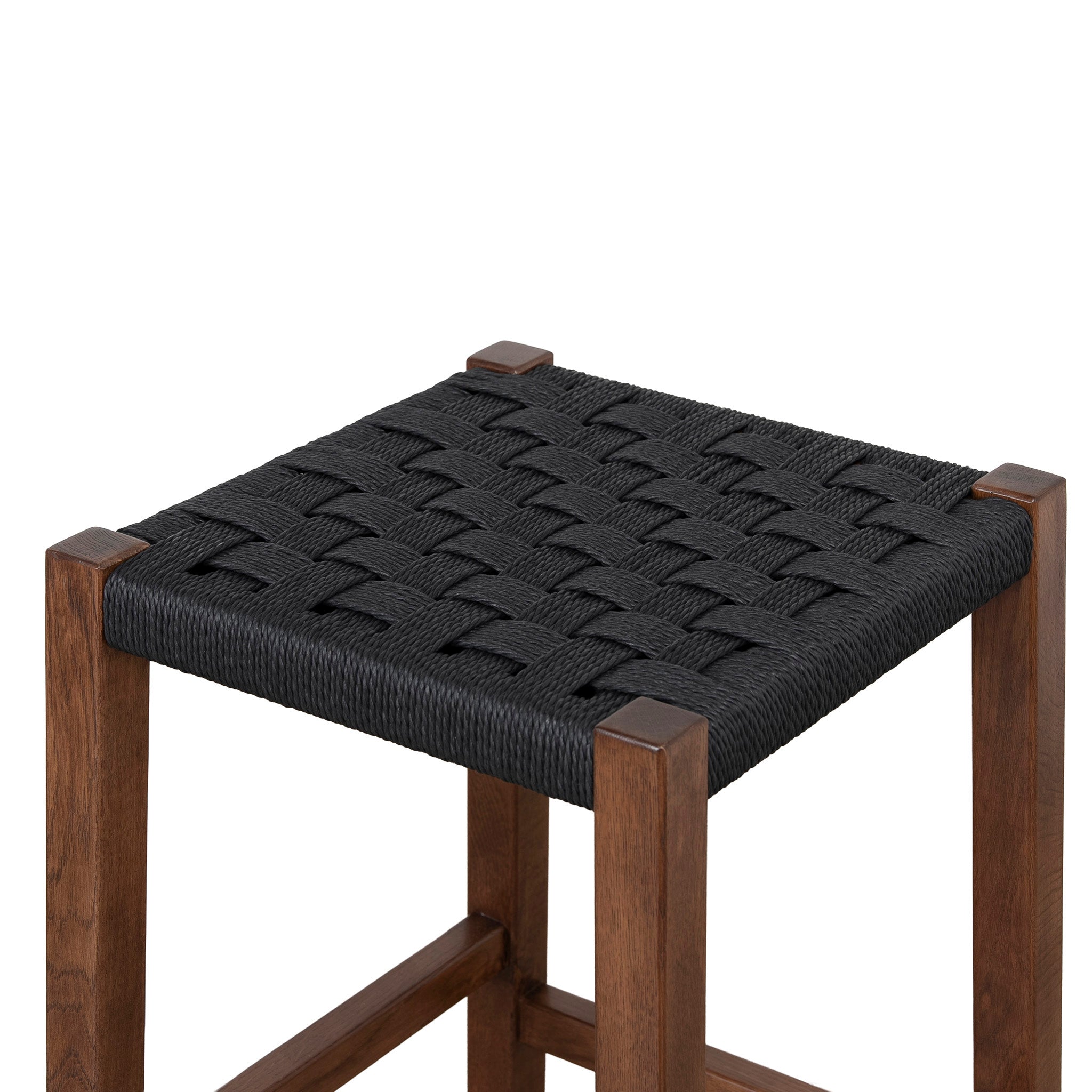 65cm Rattan Amalfi Bar Stool - Walnut