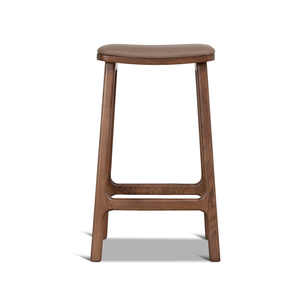 67cm Walnut Amalfi Bar Stool - Mocha Brown