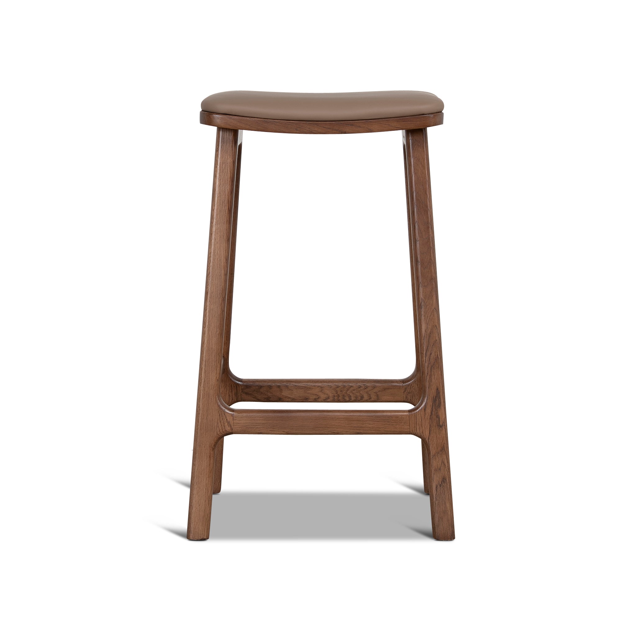 67cm Walnut Amalfi Bar Stool - Mocha Brown