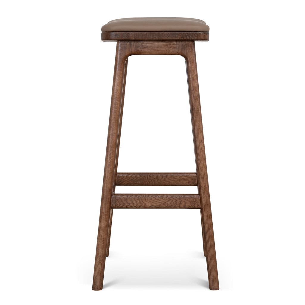 67cm Walnut Amalfi Bar Stool - Mocha Brown