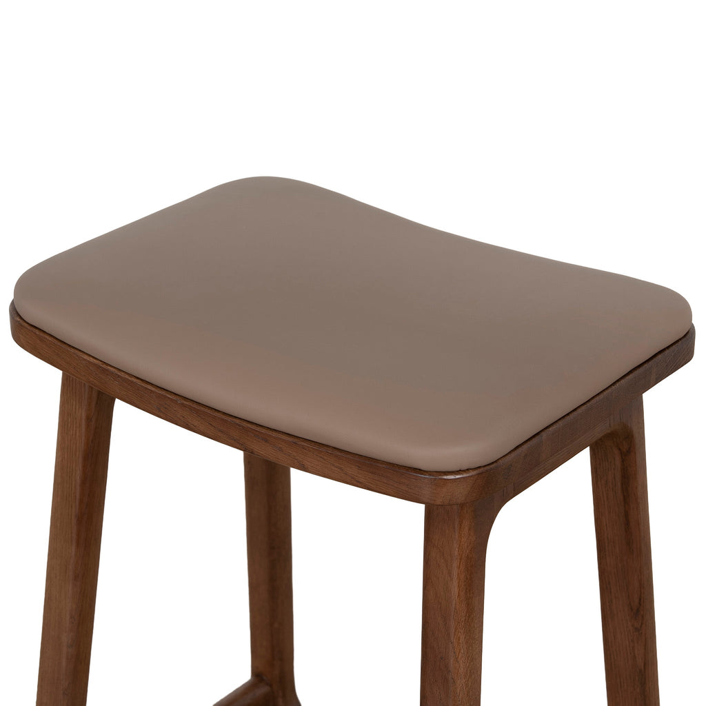67cm Walnut Amalfi Bar Stool - Mocha Brown