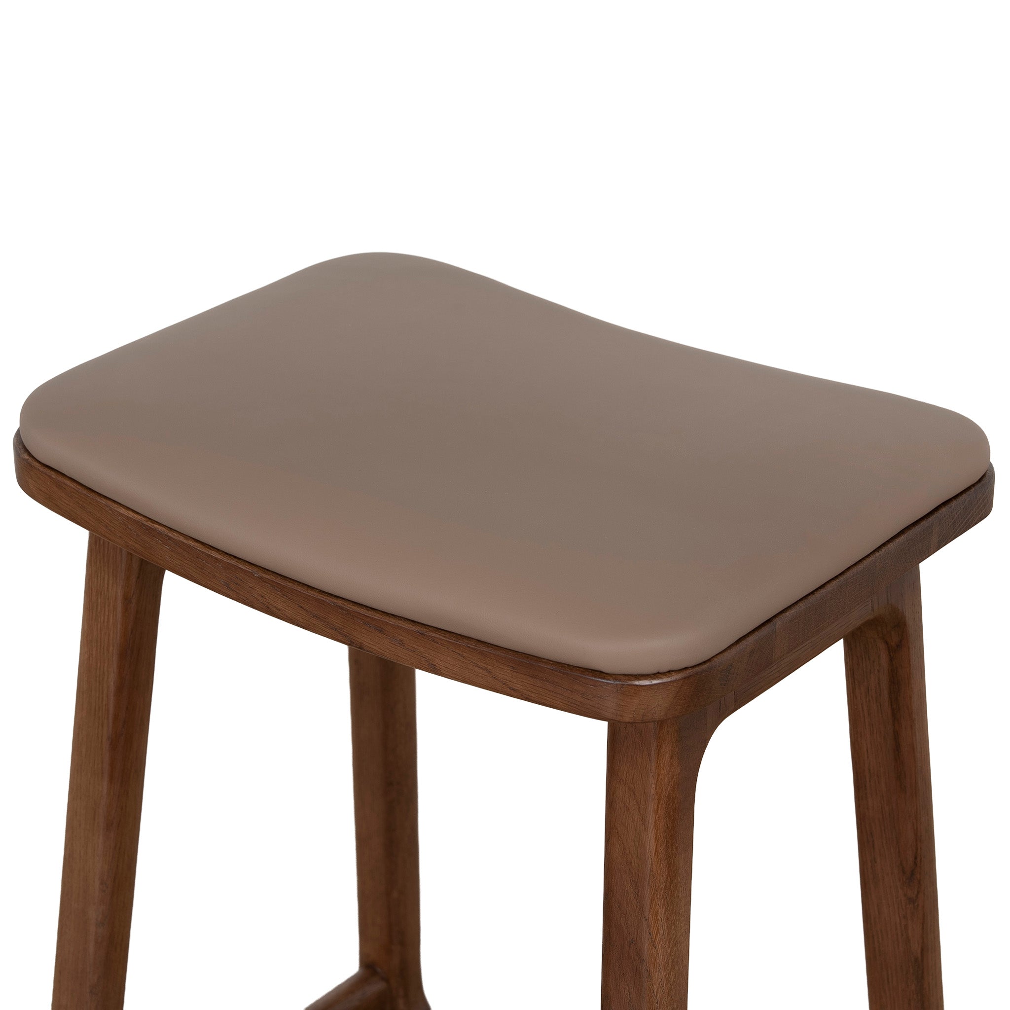 67cm Walnut Amalfi Bar Stool - Mocha Brown