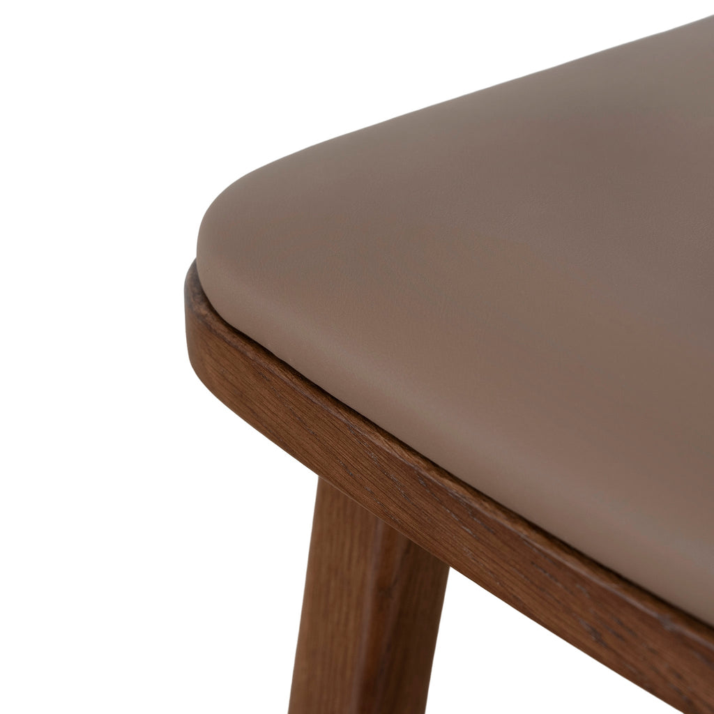 67cm Walnut Amalfi Bar Stool - Mocha Brown