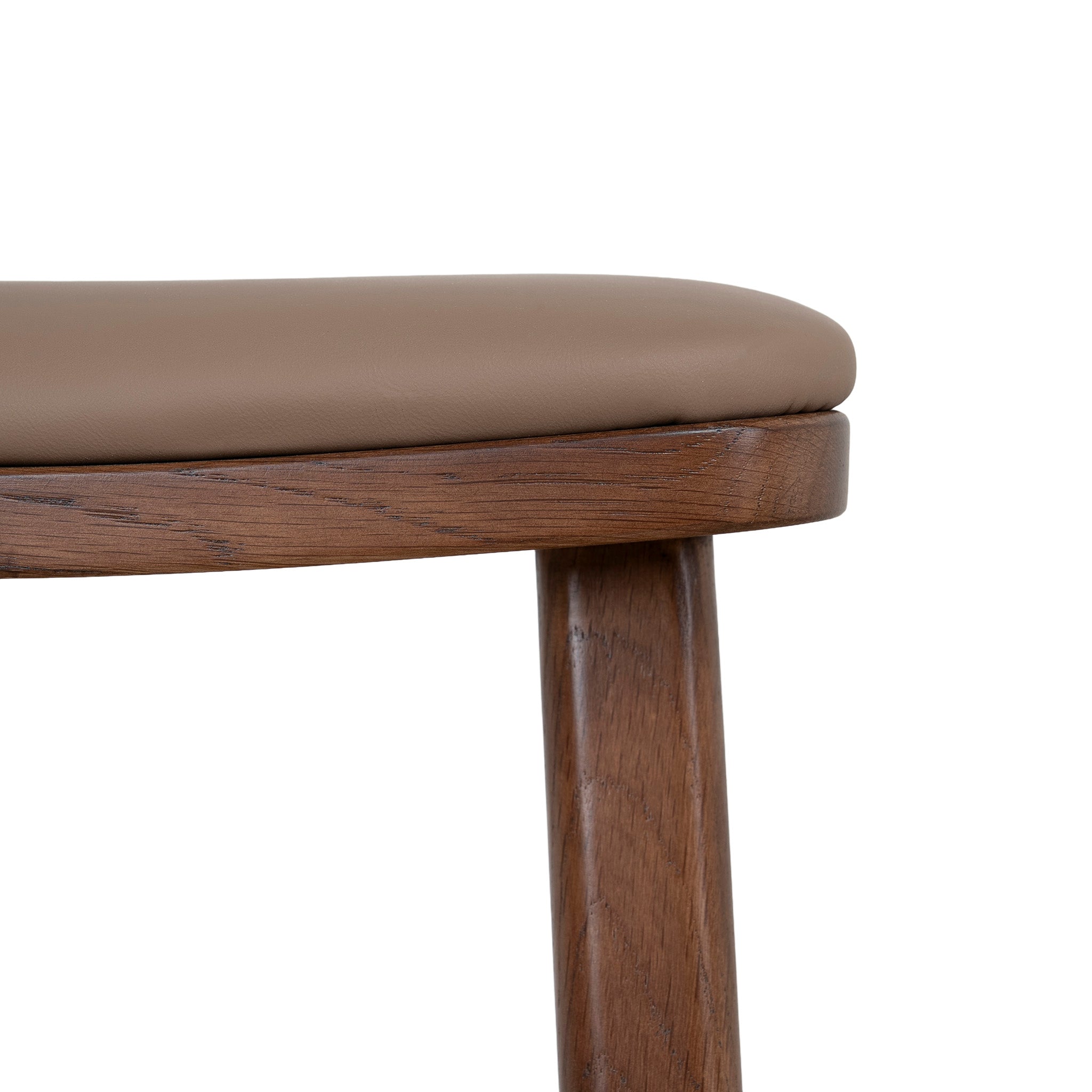 67cm Walnut Amalfi Bar Stool - Mocha Brown