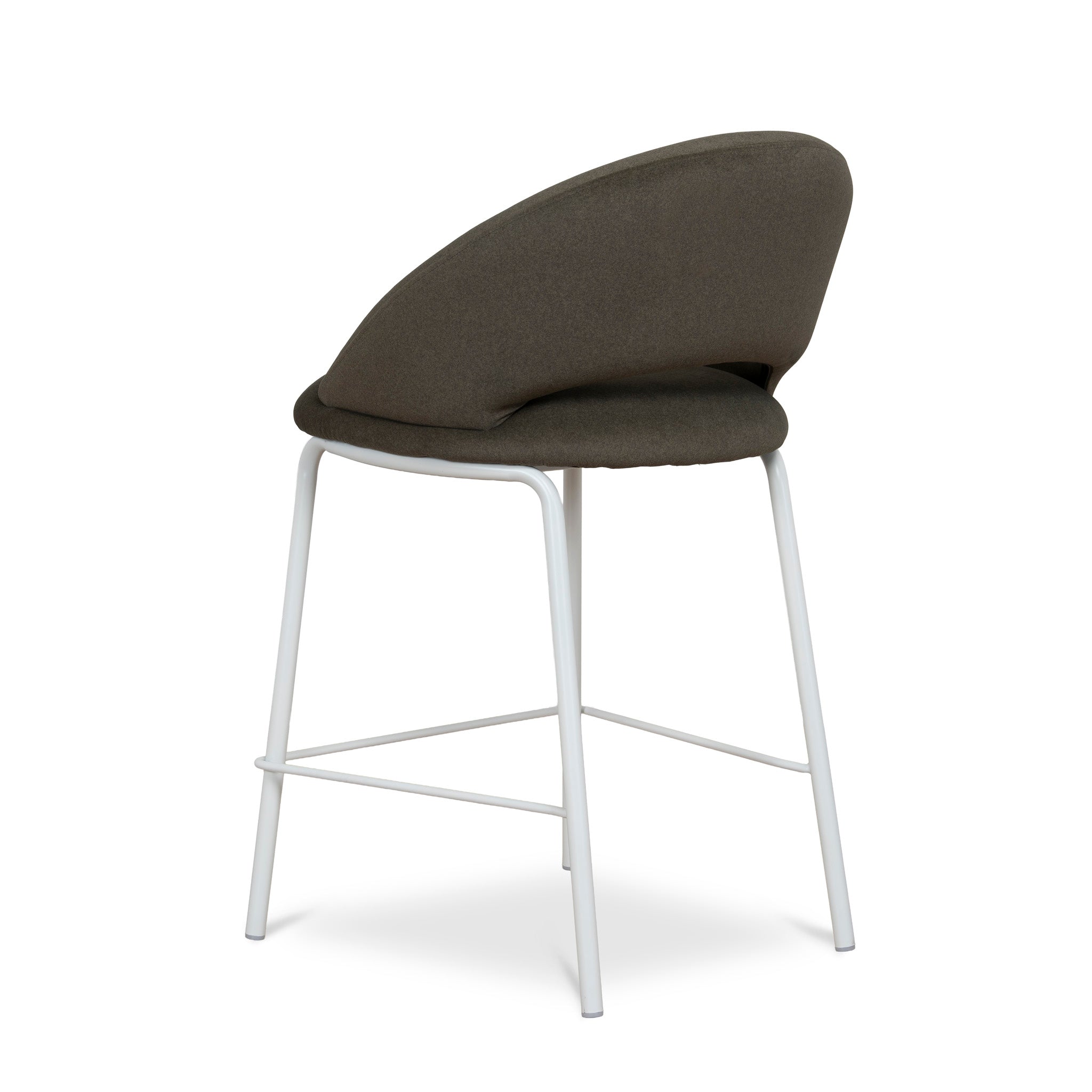 White Amalfi Bar Stool - Dark Moss Green (Set of 2)