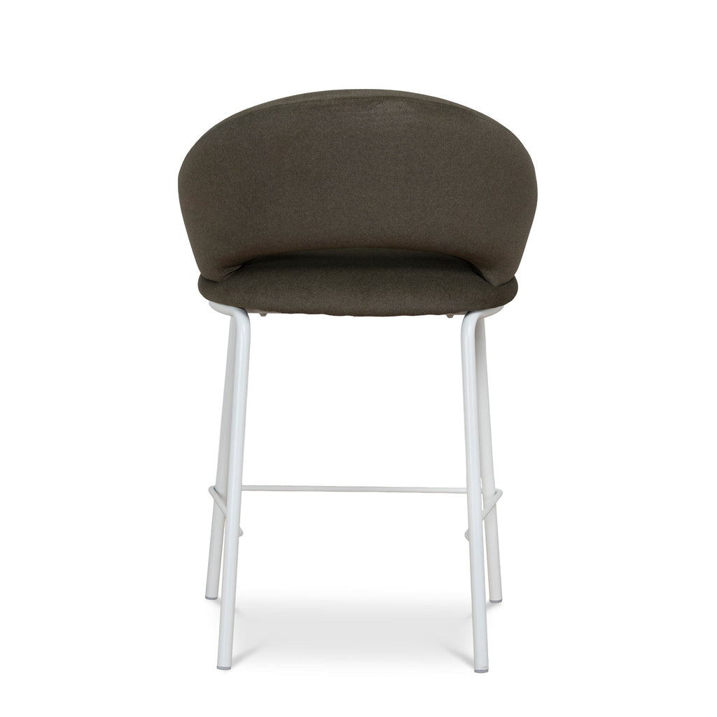 White Amalfi Bar Stool - Dark Moss Green (Set of 2)