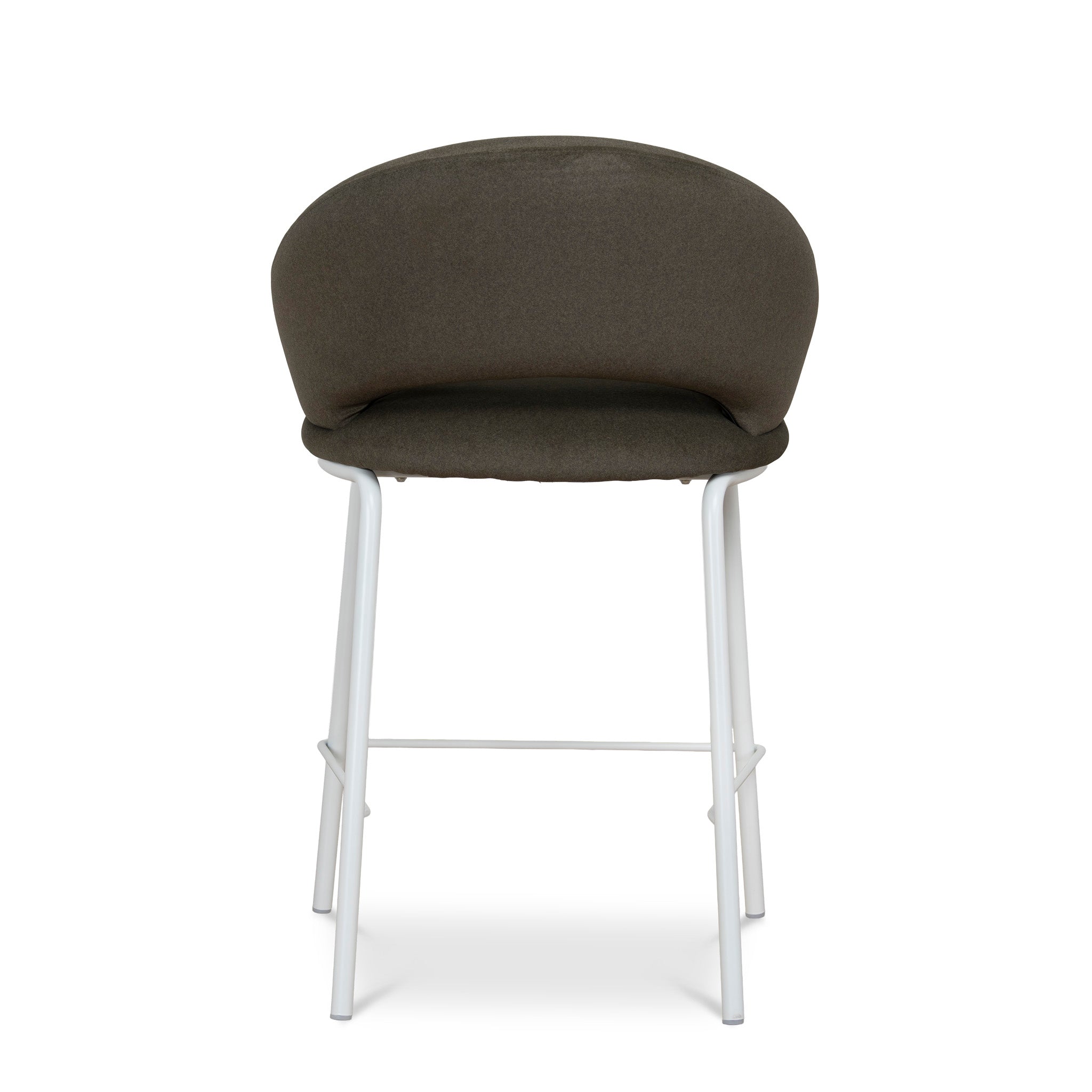 White Amalfi Bar Stool - Dark Moss Green (Set of 2)