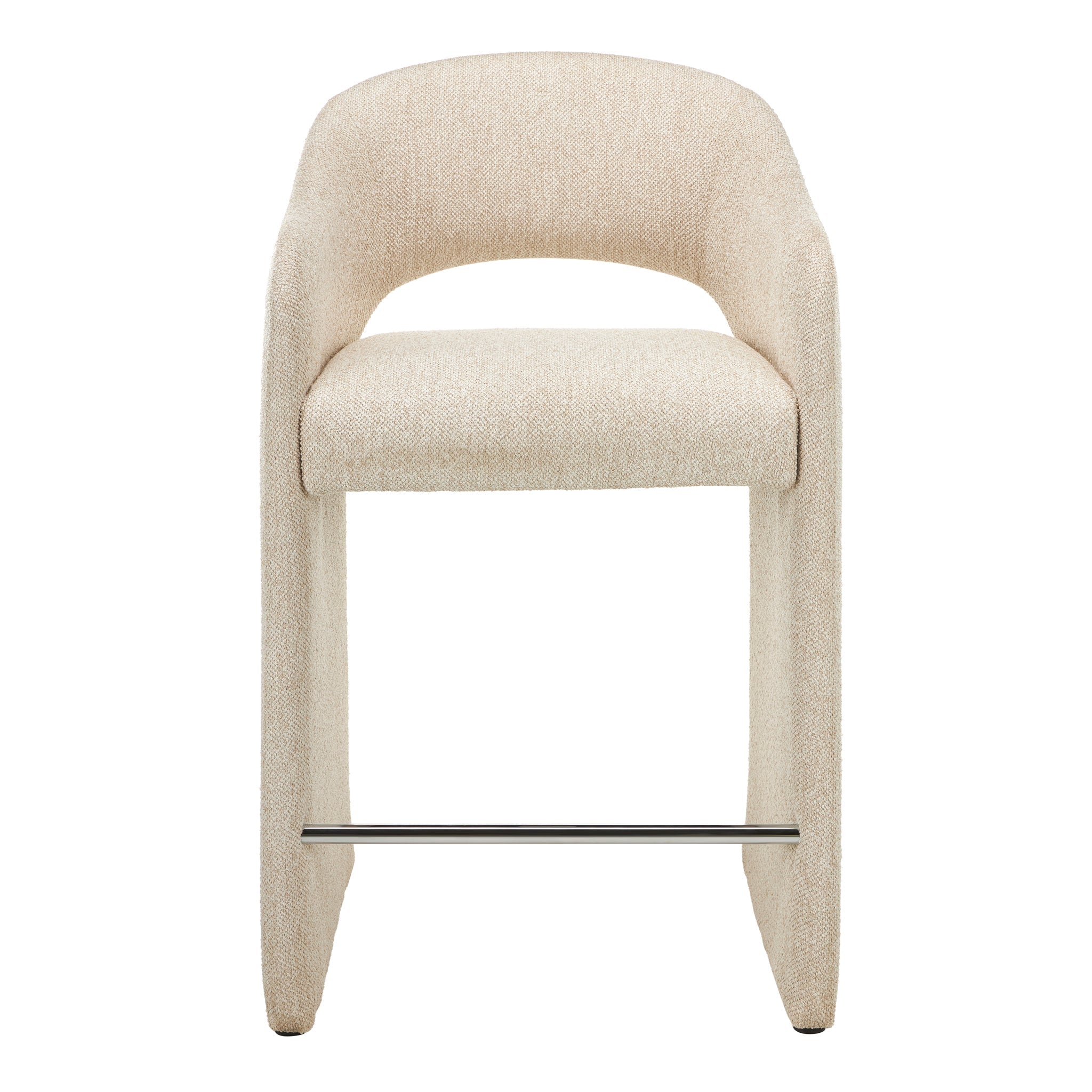 65cm Fabric Amalfi Bar Stool - Cobble Beige (Set of 2)