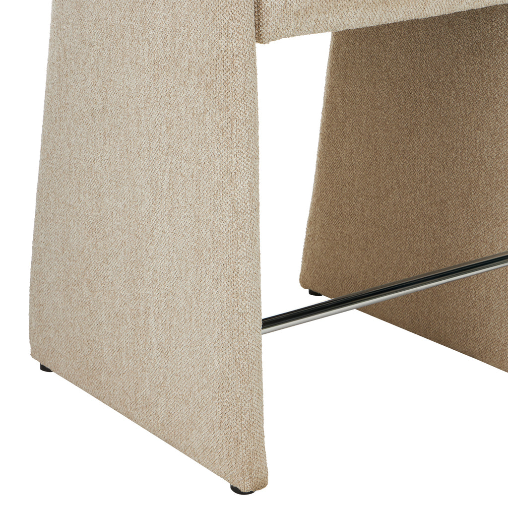 65cm Fabric Amalfi Bar Stool - Cobble Beige (Set of 2)