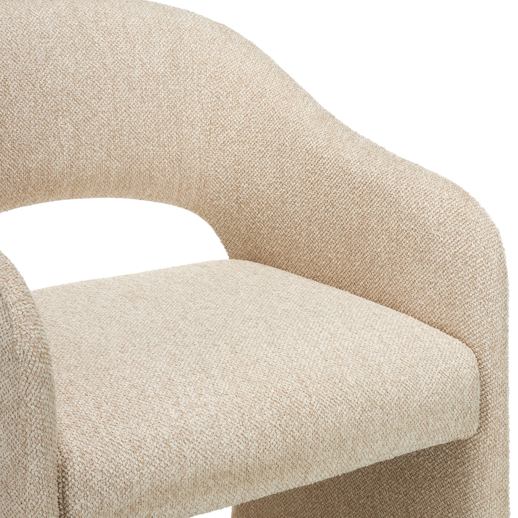 65cm Fabric Amalfi Bar Stool - Cobble Beige (Set of 2)