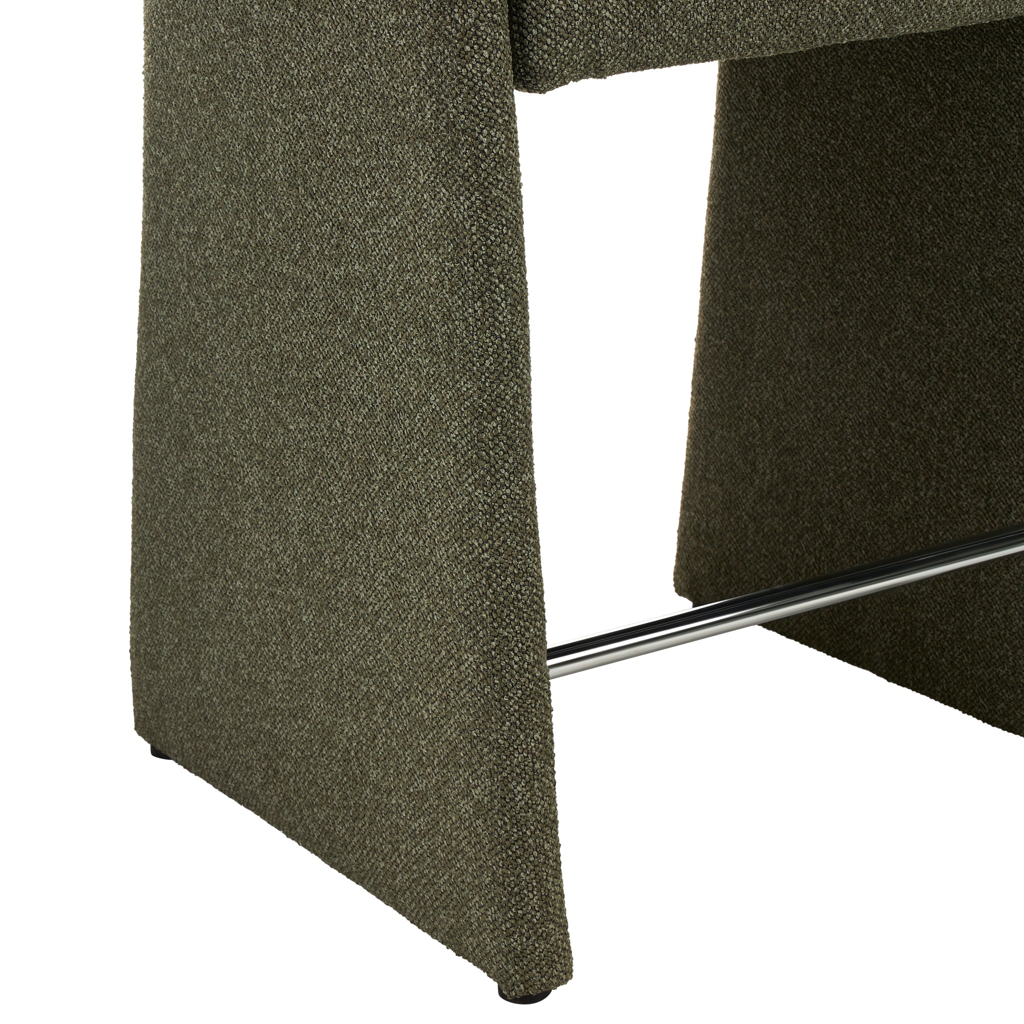 65cm Fabric Amalfi Bar Stool - Twill Green (Set of 2)