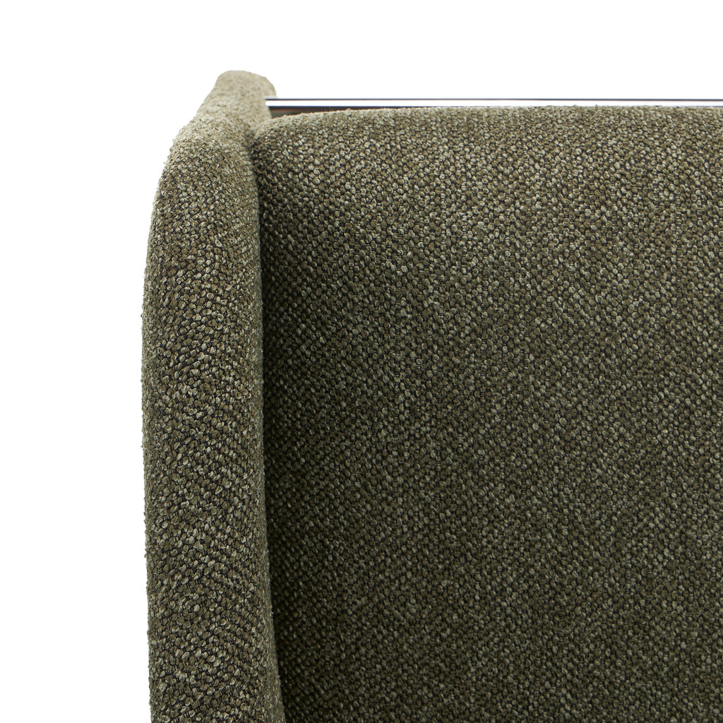 65cm Fabric Amalfi Bar Stool - Twill Green (Set of 2)