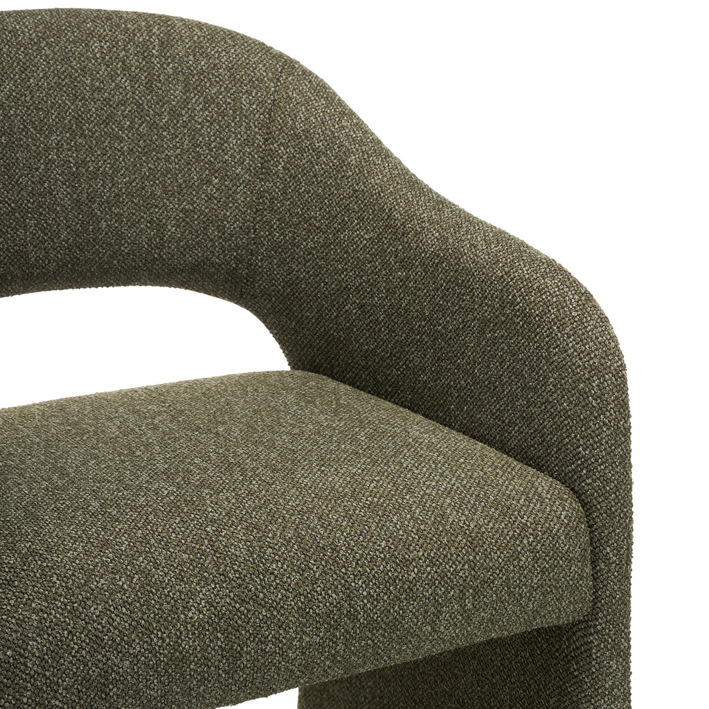 65cm Fabric Amalfi Bar Stool - Twill Green (Set of 2)