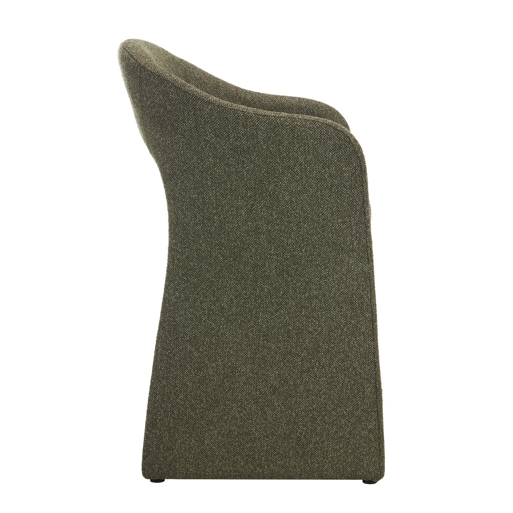 65cm Fabric Amalfi Bar Stool - Twill Green (Set of 2)