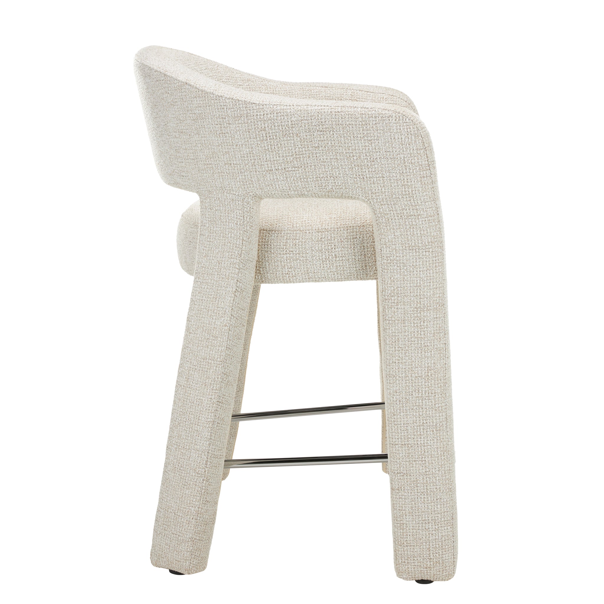 66cm Fabric Amalfi Bar Stool - Verona Ivory (Set of 2)