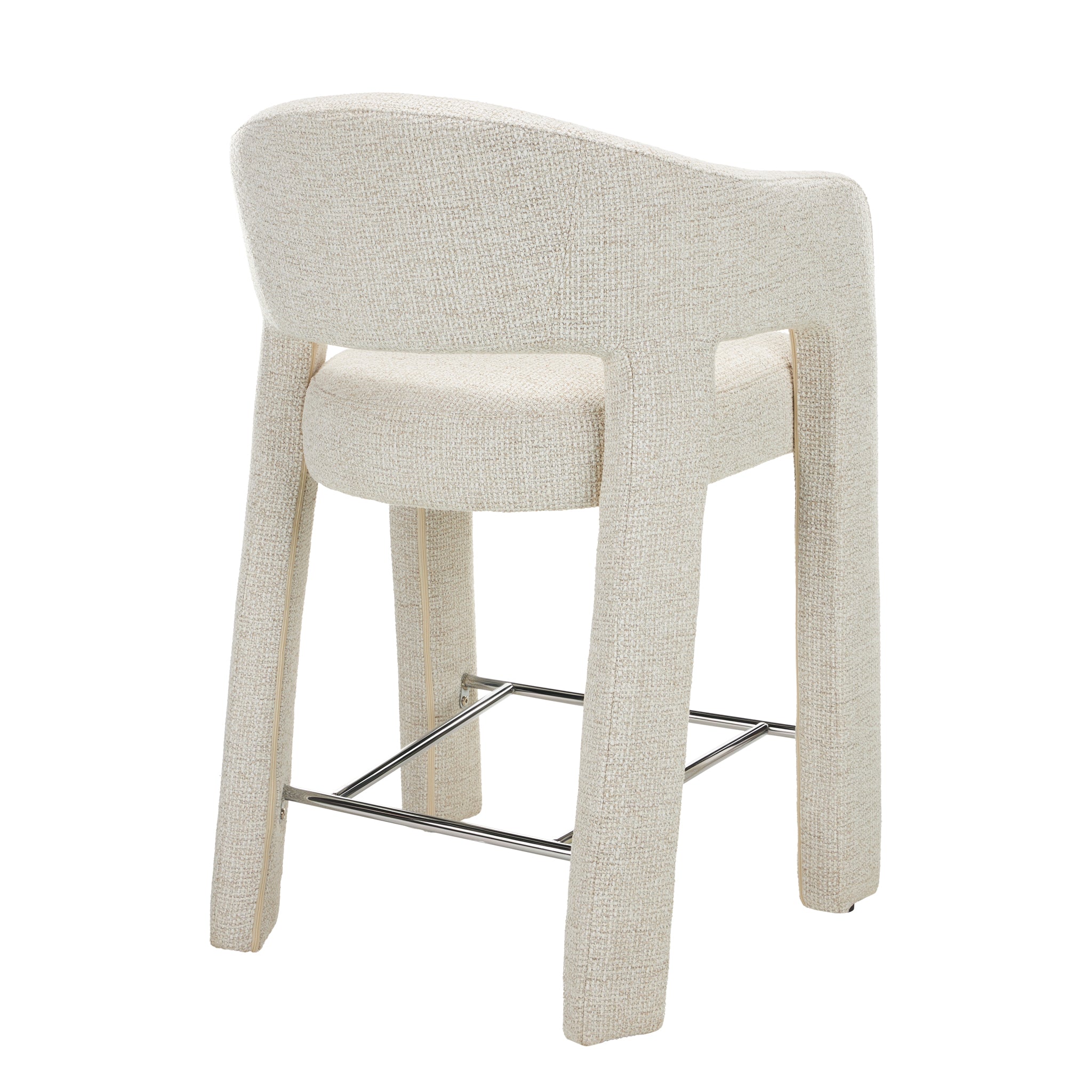 66cm Fabric Amalfi Bar Stool - Verona Ivory (Set of 2)