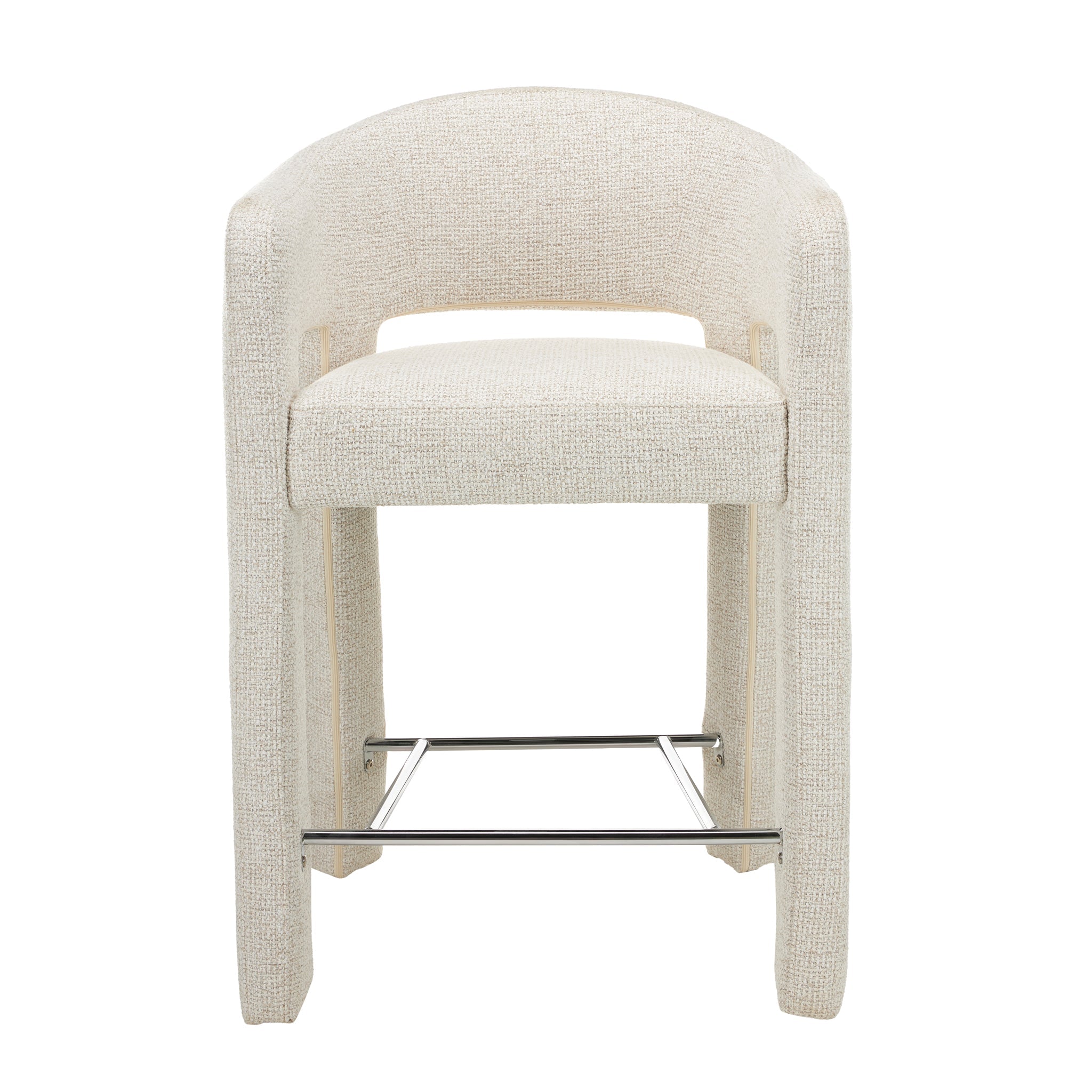 66cm Fabric Amalfi Bar Stool - Verona Ivory (Set of 2)