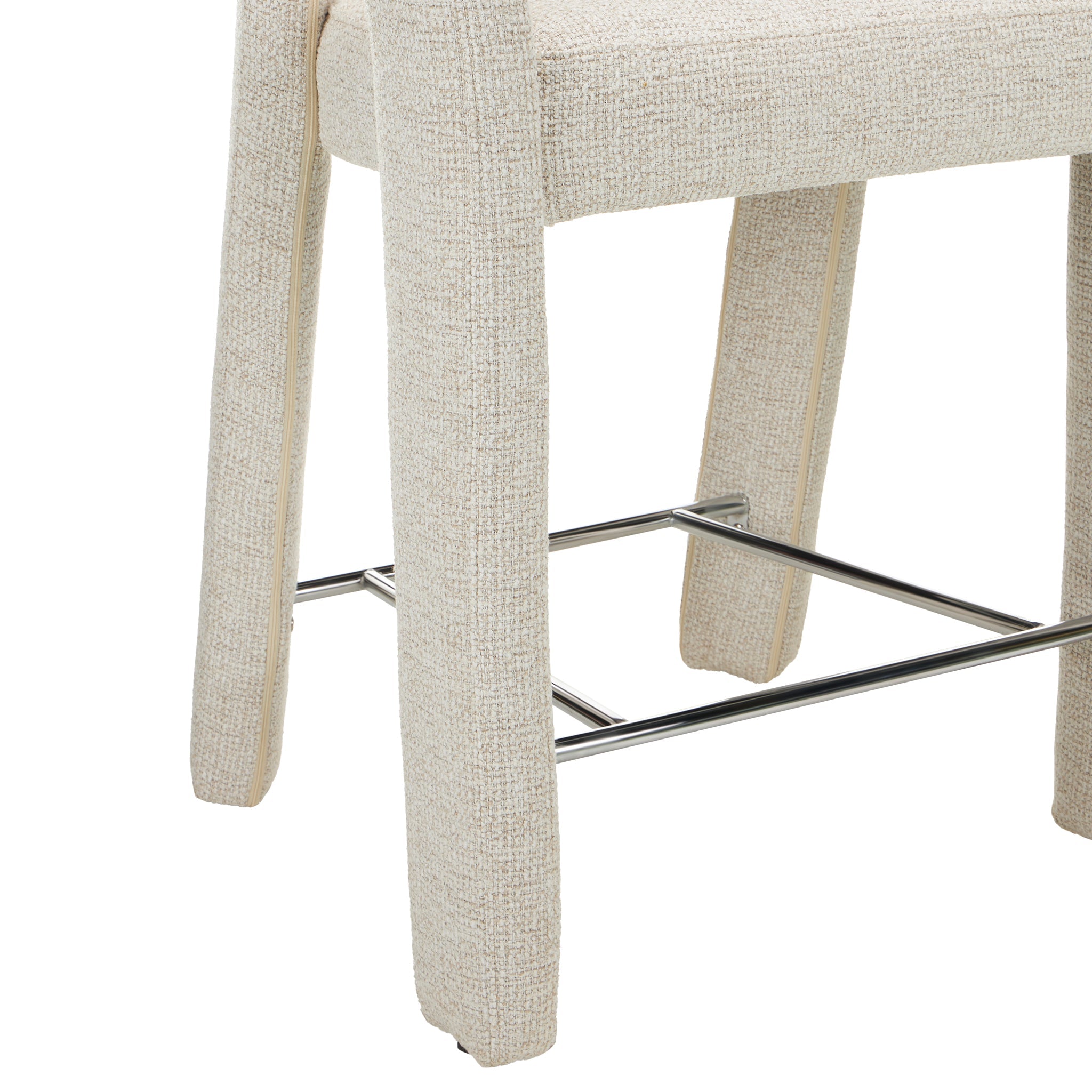 66cm Fabric Amalfi Bar Stool - Verona Ivory (Set of 2)